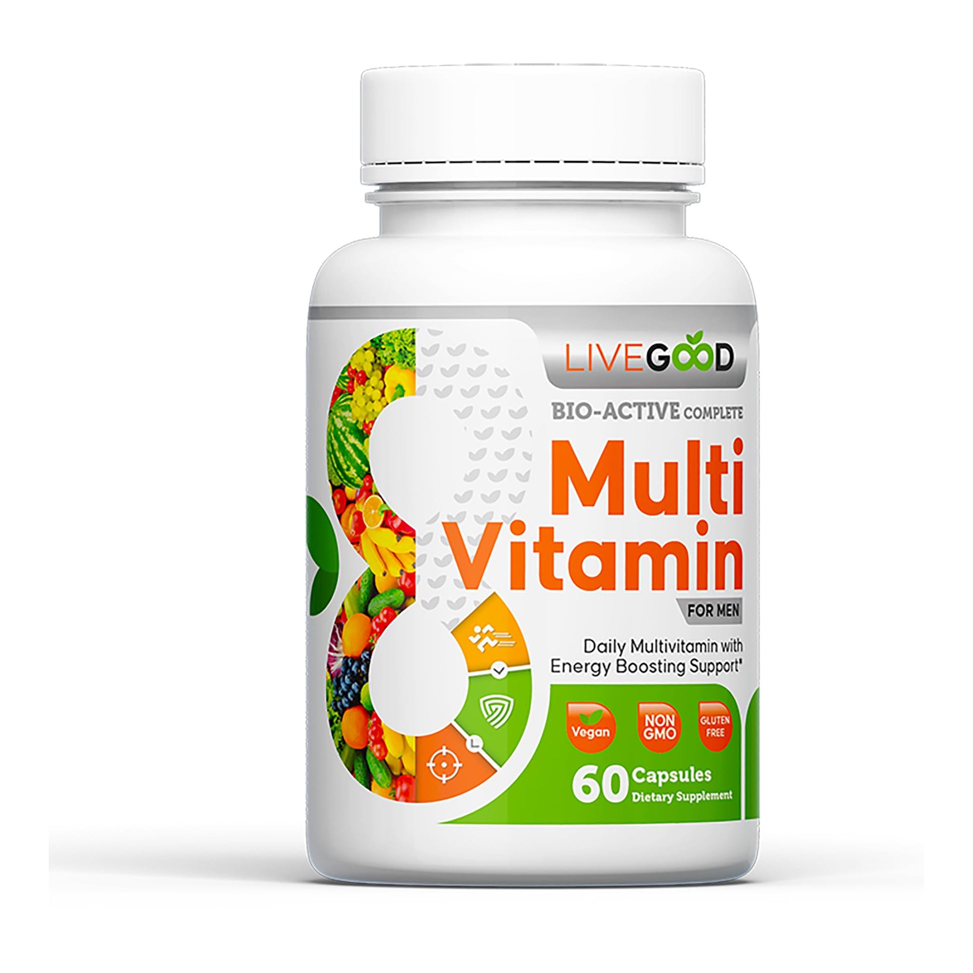 LIVEGOOD Bio-Active Complete Multivitamin for Men 60 Capsules