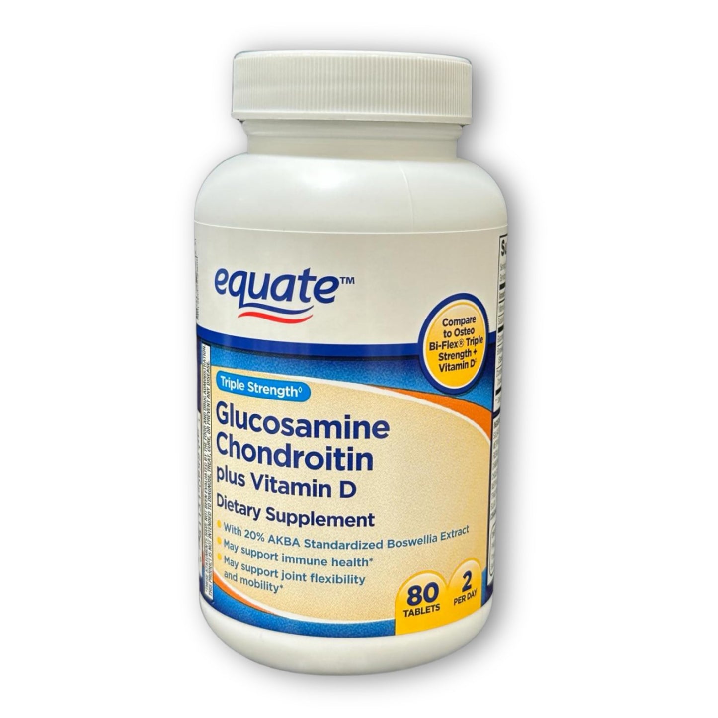 FUSION SHOP STORE Glucosamine Chondroitin Plus Vitamin D Triple Strength, 80 Tablets