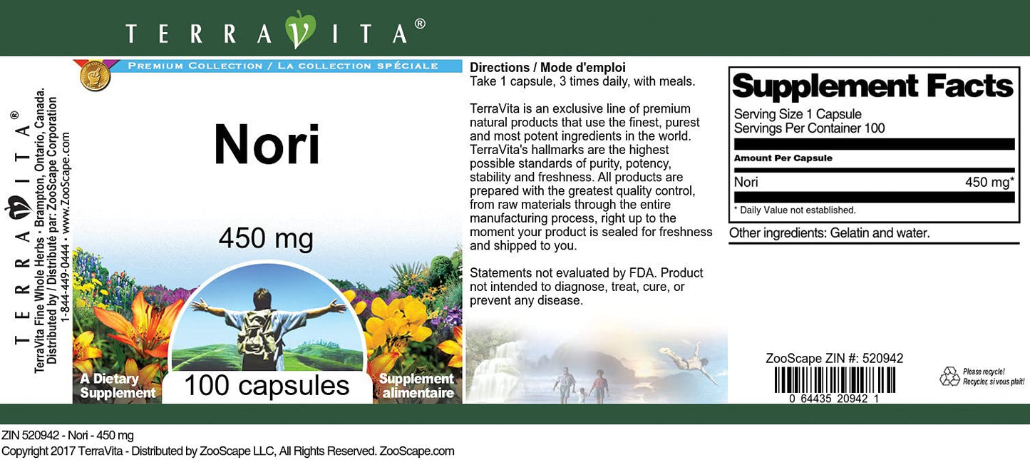 Terravita Nori 450 mg Capsules 300 Count
