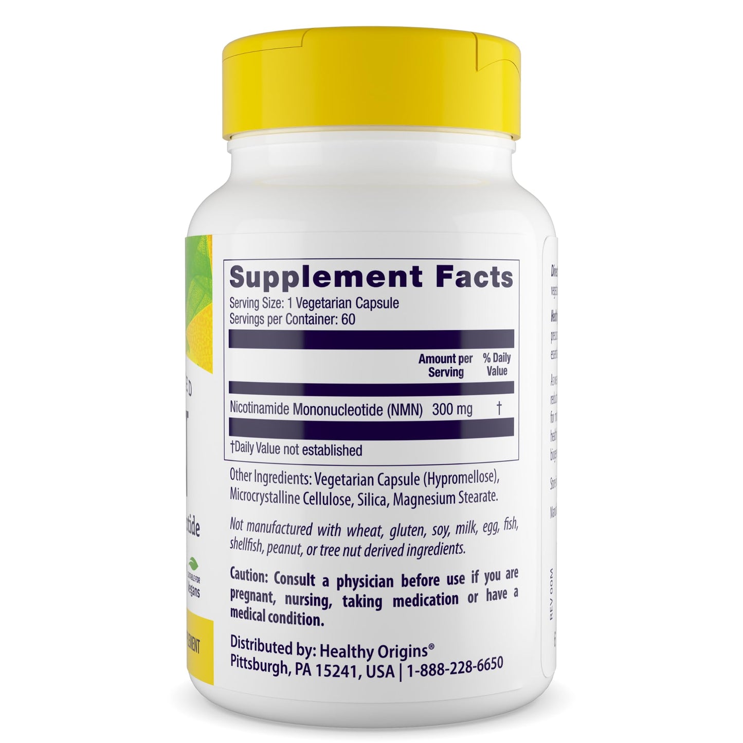 Healthy Origins NMN Nicotinamide Mononucleotide 300 mg Capsules, 60 Count