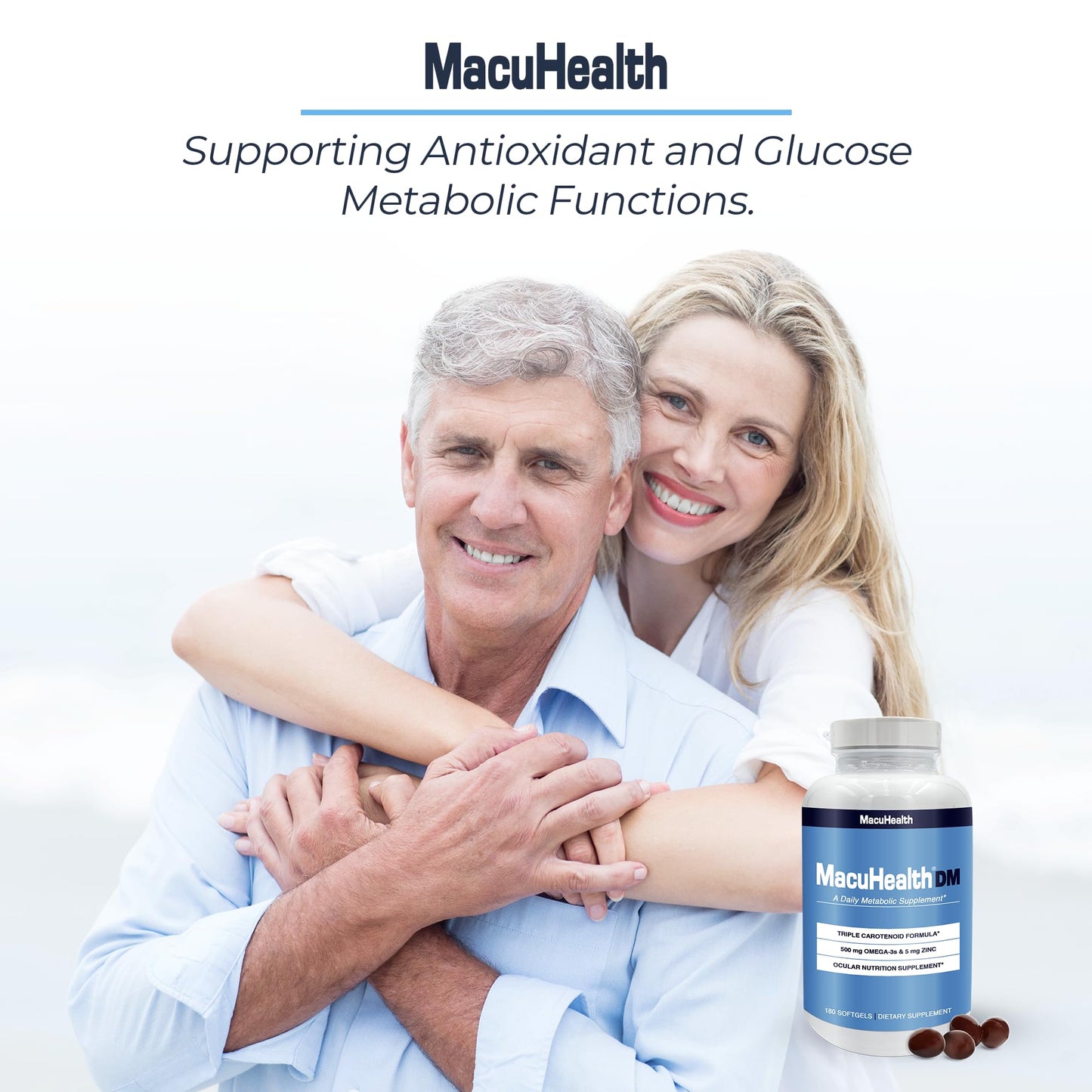 MacuHealth Daily Metabolic Triple Carotenoids with EPA/DHA Omega-3 Vital Minerals with Zinc Softgels 180