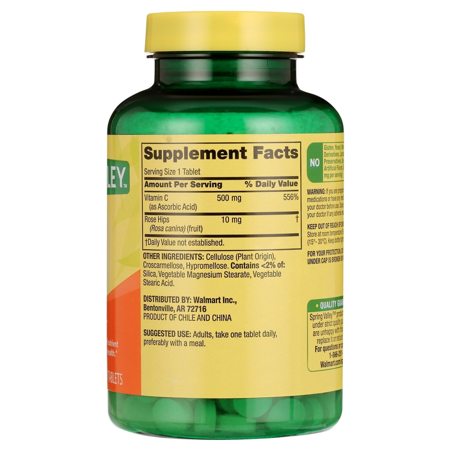 FUSION SHOP STORE Vitamin C 500mg with Rose Hips, 250 Tablets