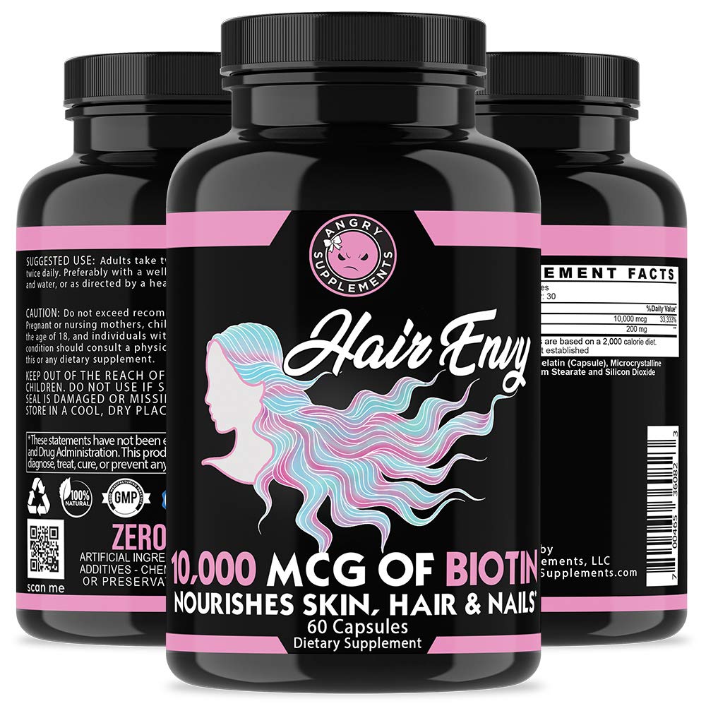 Angry Supplements Hair Envy Biotin + Keratin Powder 60