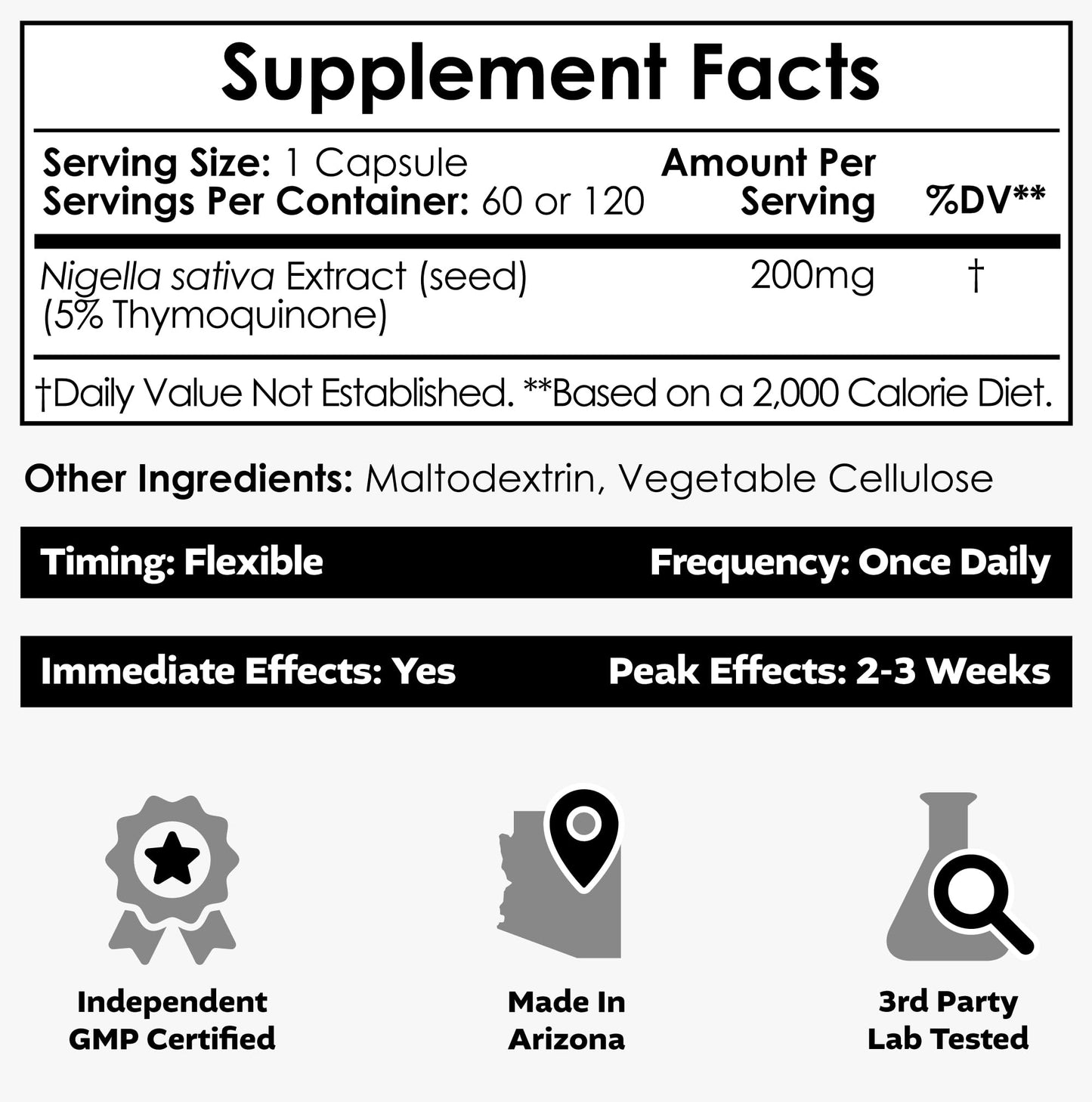 Nootropics Depot Nigella Sativa Extract Capsules, 120 Count
