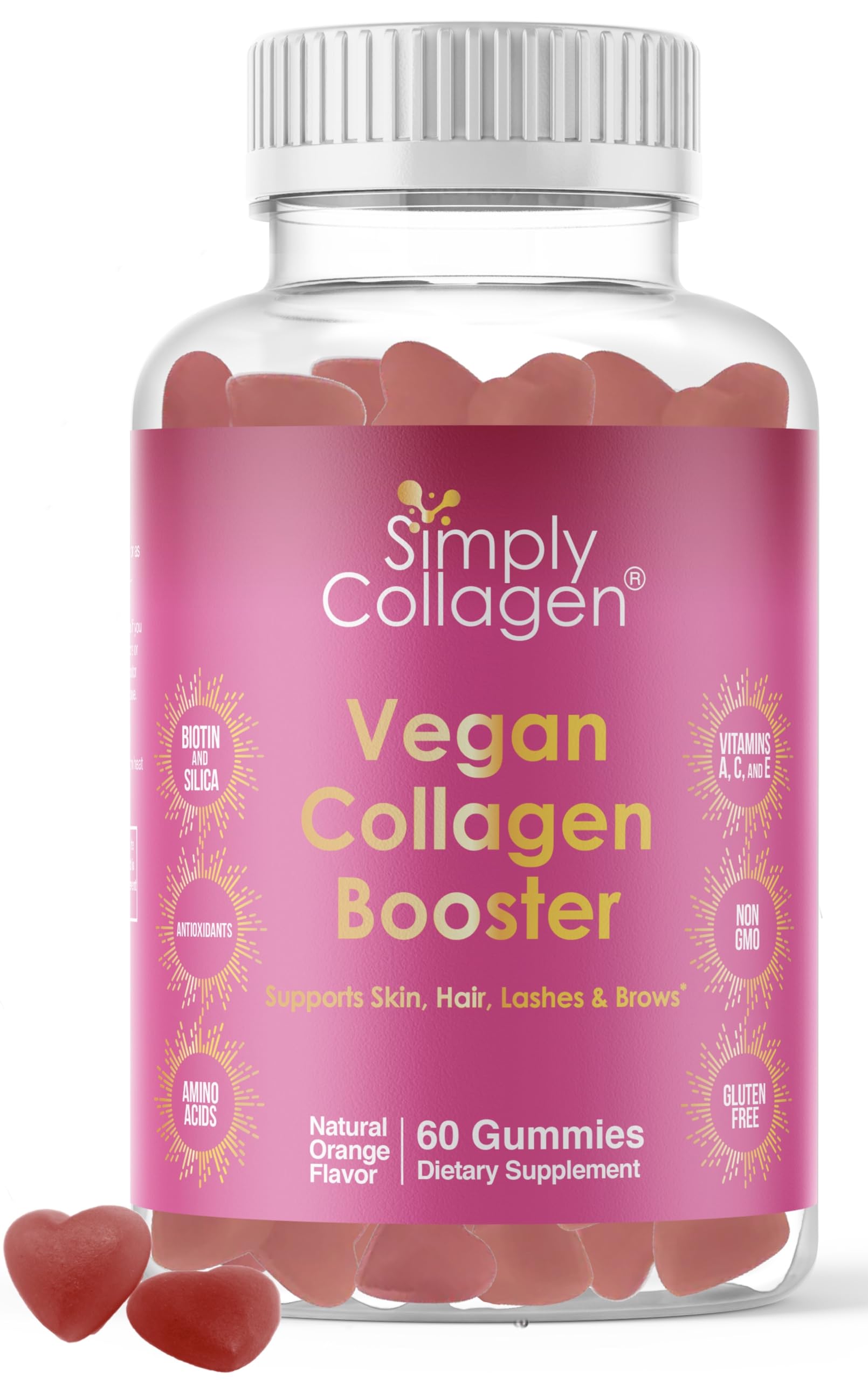 Simply Collagen Vegan Collagen Gummies 60 Count