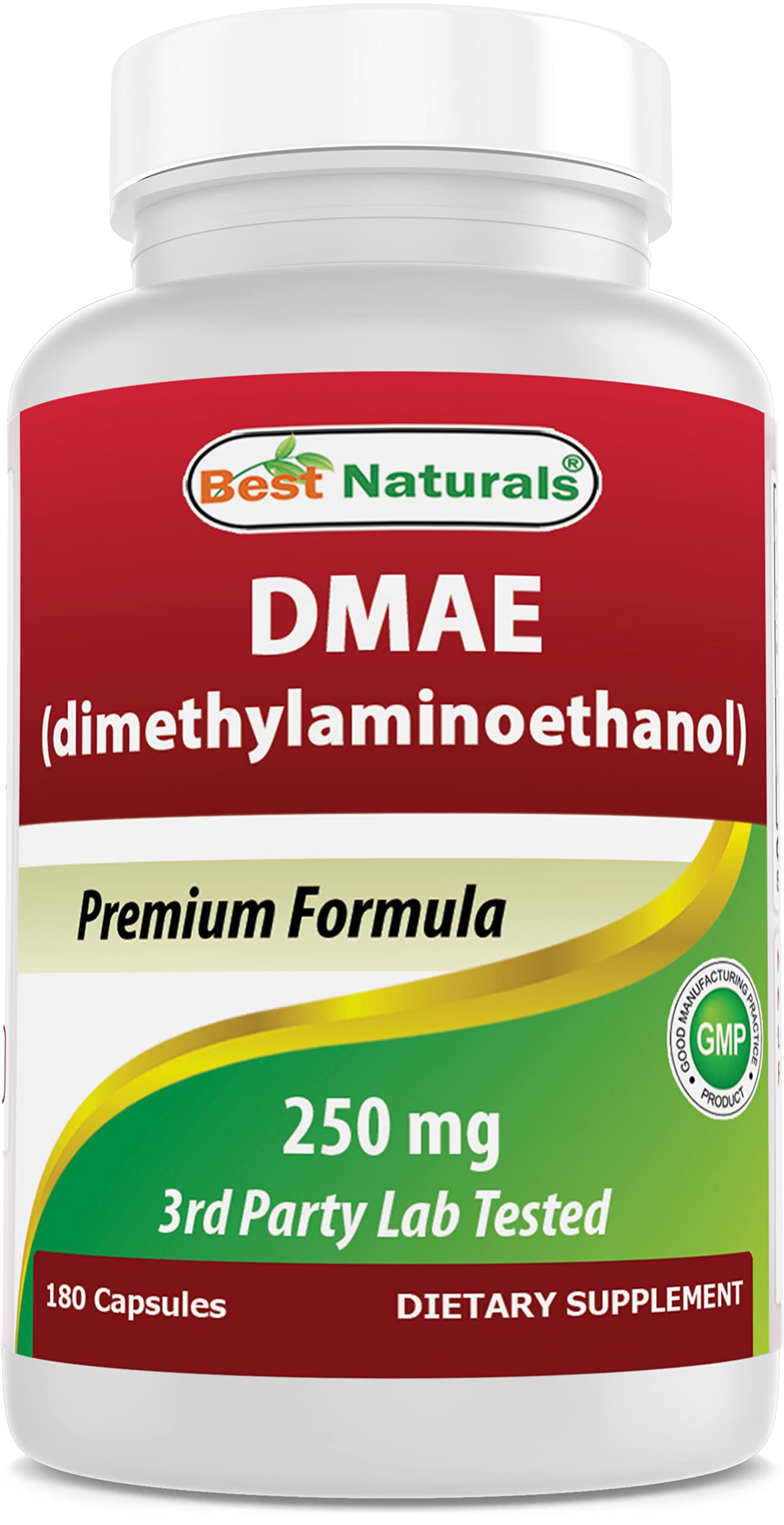 Best Naturals DMAE Supplement 250 mg Capsule 180 Count
