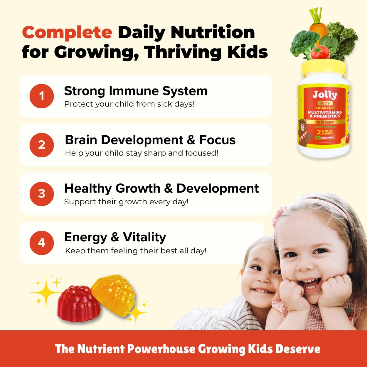 Jolly Kids Multivitamin Gummies 60 Count