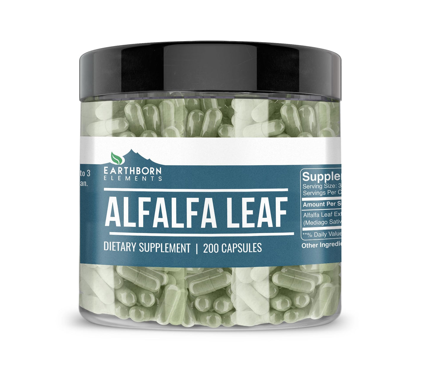 Earthborn Elements Alfalfa Leaf Capsules 200 Count