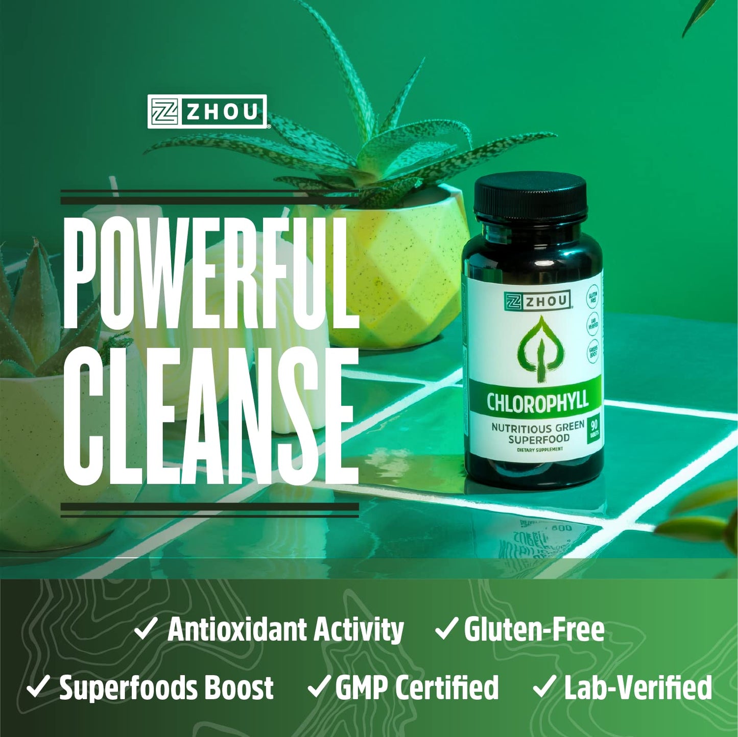 ZHOU Chlorophyll Tablets 90 Tablets
