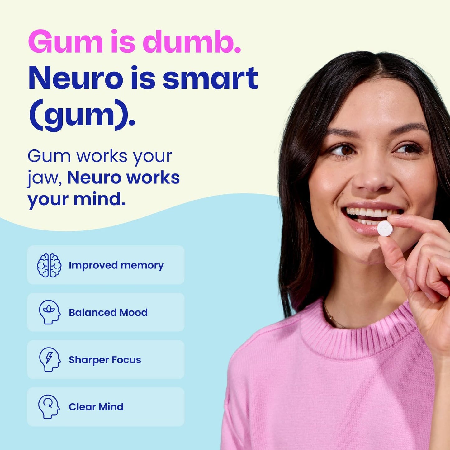 Neuro Memory & Focus Gum Chewable 90 Count