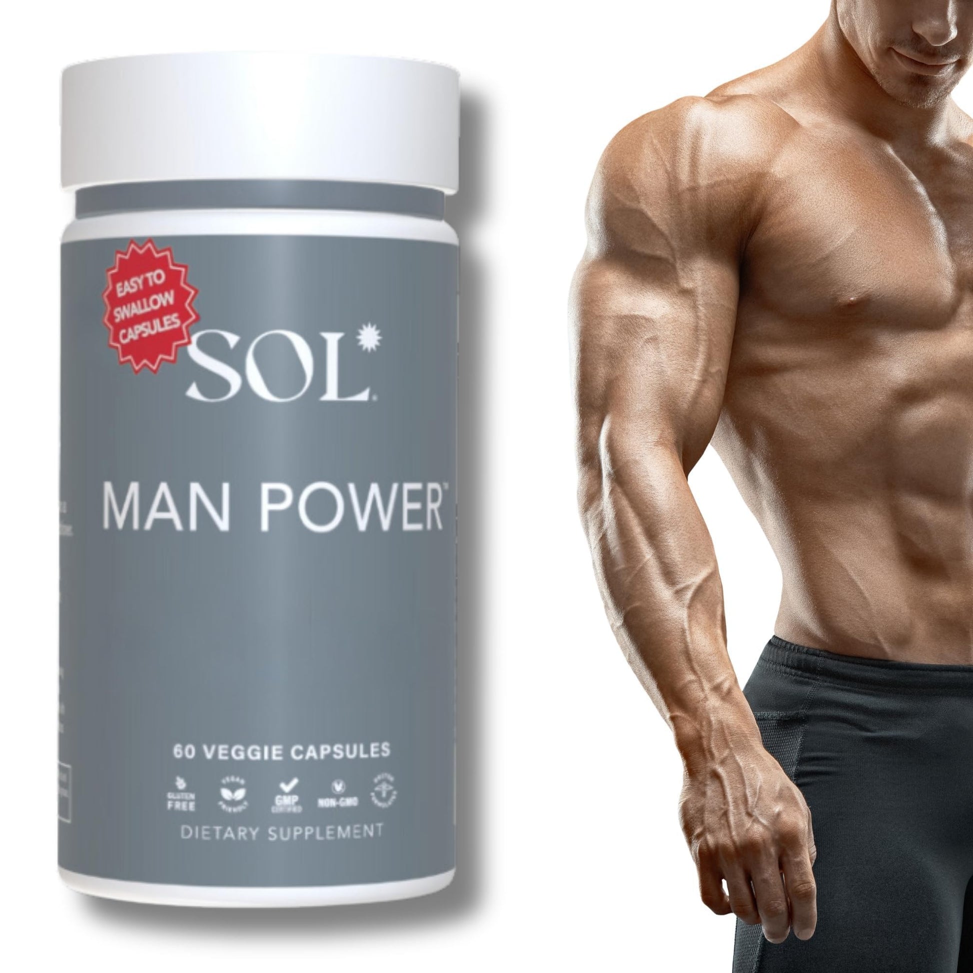 Sol Nutrition Man Power Capsule 60 Count