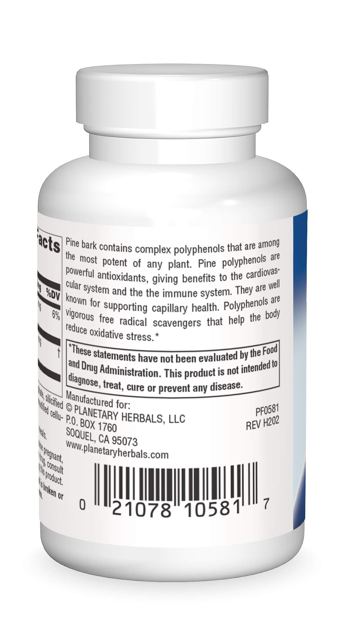 Planetary Herbals FS Pine Bark Extract Tablets, 150 mg, 60 Tablets