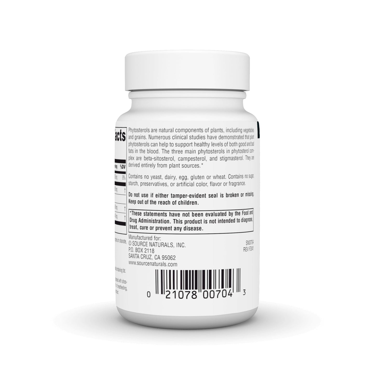 Source Naturals Phytosterol Complex with Beta-Sitosterol 113 mg Tablet, 90 Tablets