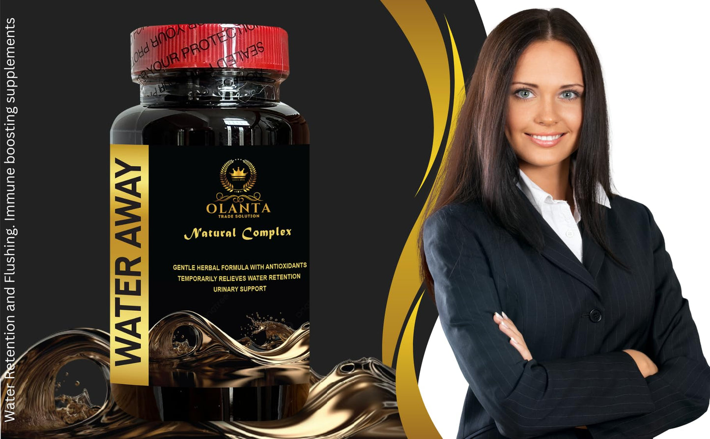 OLANTA TRADE SOLUTION Water Away Herbal Diuretic Capsules, 60 Count