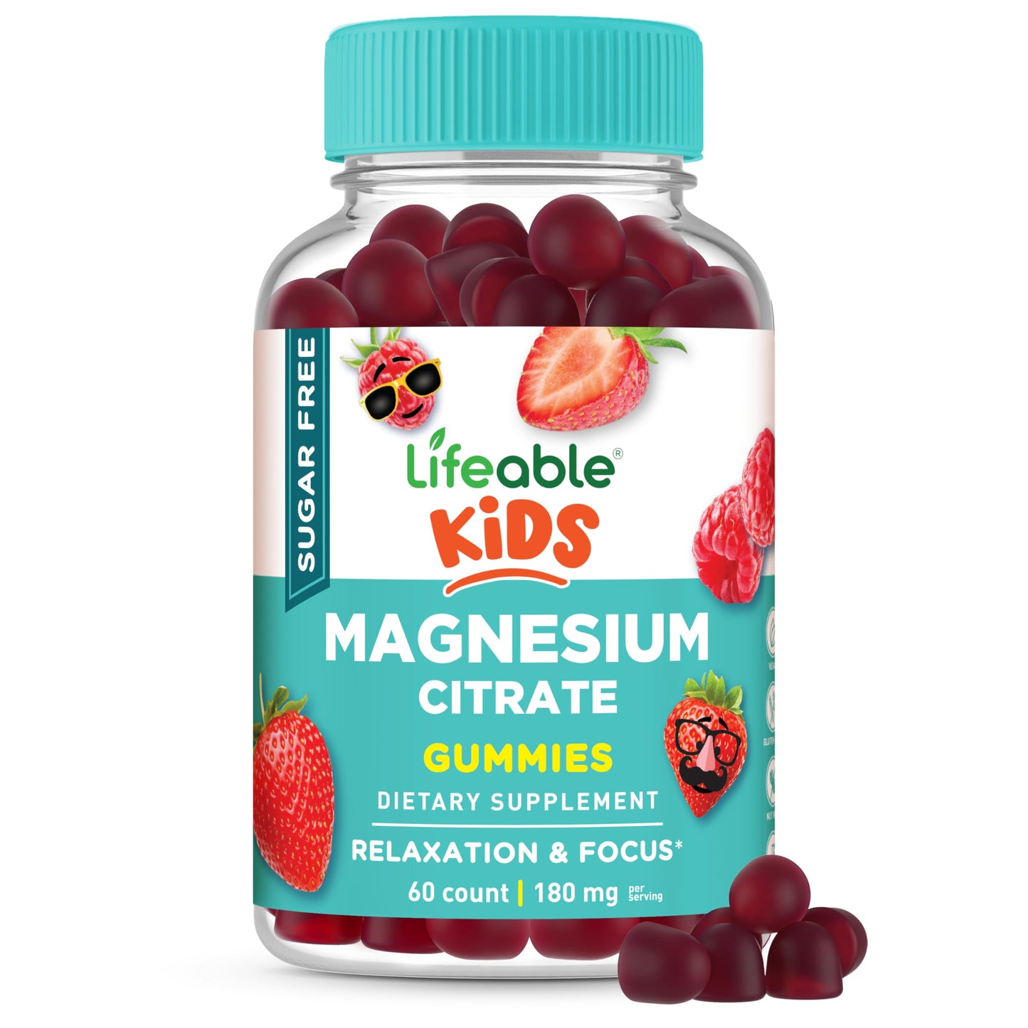 Lifeable Magnesium Citrate Gummies 60 Count