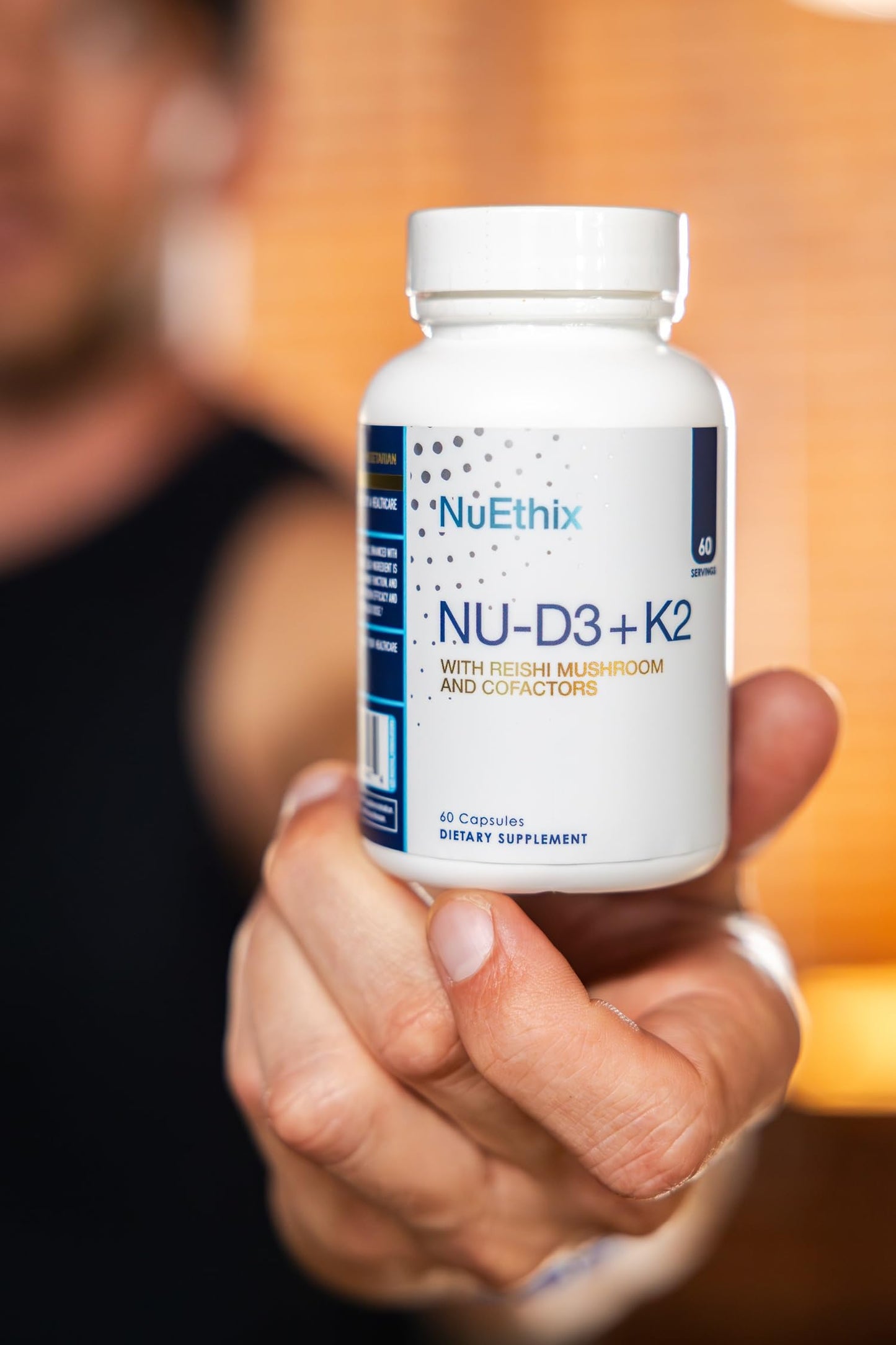 NuEthix Formulations NU-D3 + K2 Vitamin D3 and K2 5000 IU Capsules, 60 Count