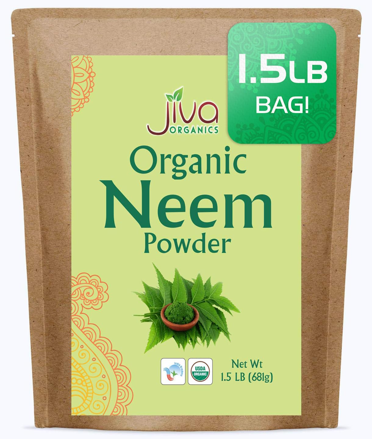 Jiva Organics Organic Neem Leaf Powder 24 Ounces