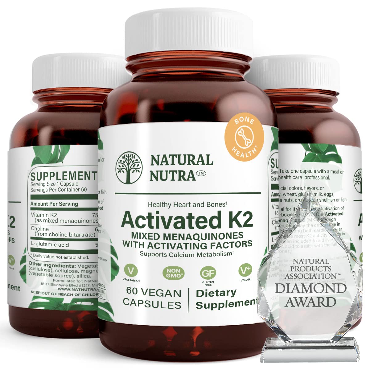 Natural Nutra Full Spectrum Vitamin K2 Supplement 75 mcg Capsule, 60 Capsules