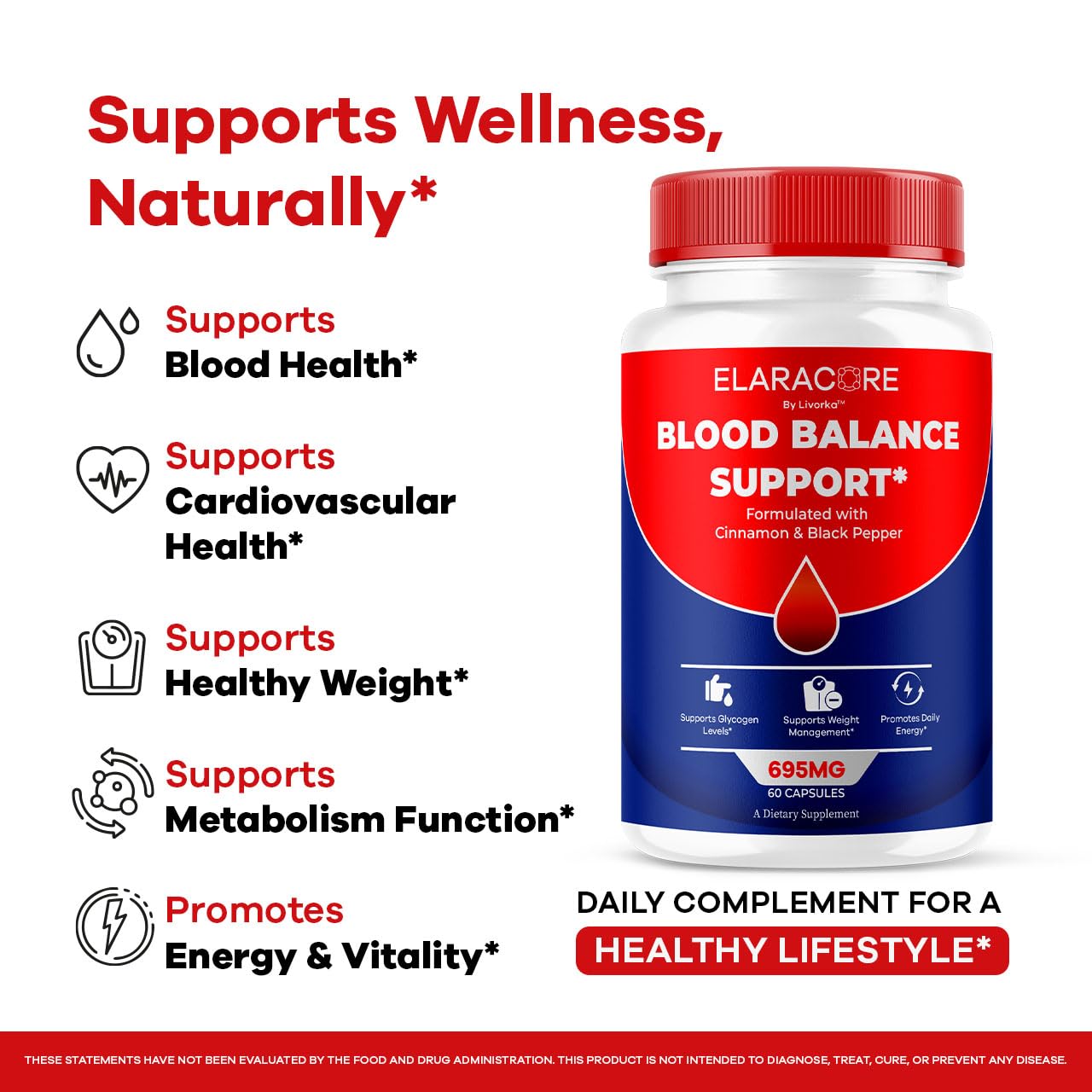 PureFight4U Elaracore Balance Support Capsules, 60 Capsules
