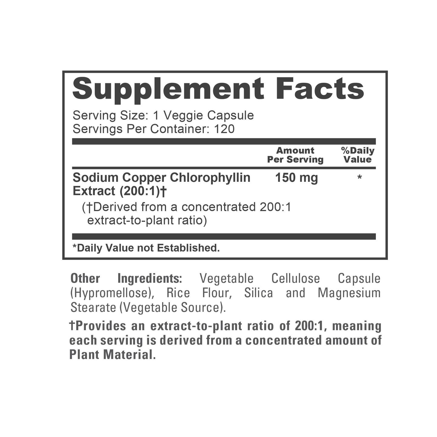 NusaPure Chlorophyll Capsules 150 mg, 120 Capsules