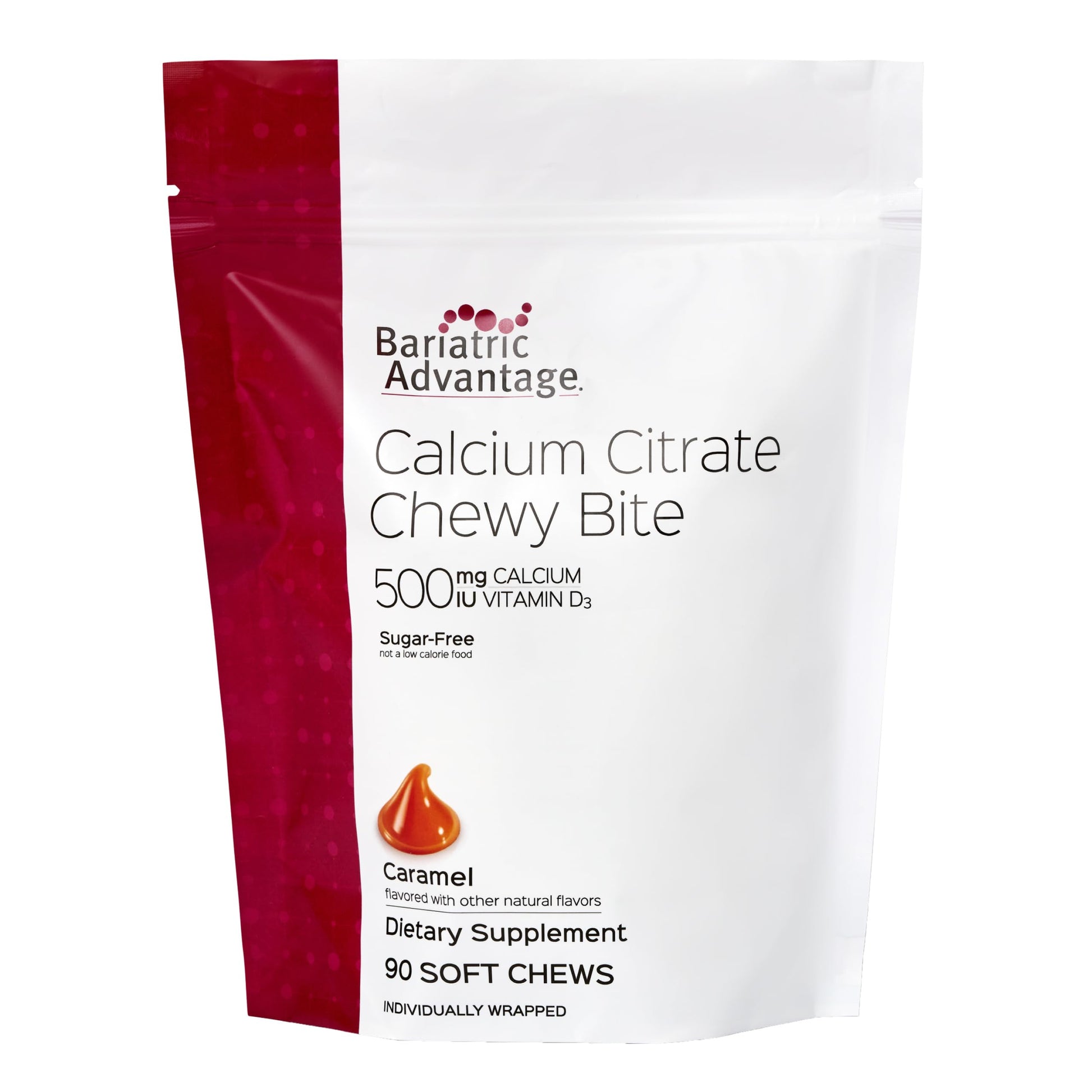 Bariatric Advantage Calcium Citrate Chewy Bites 500 mg Gummy 90 Count