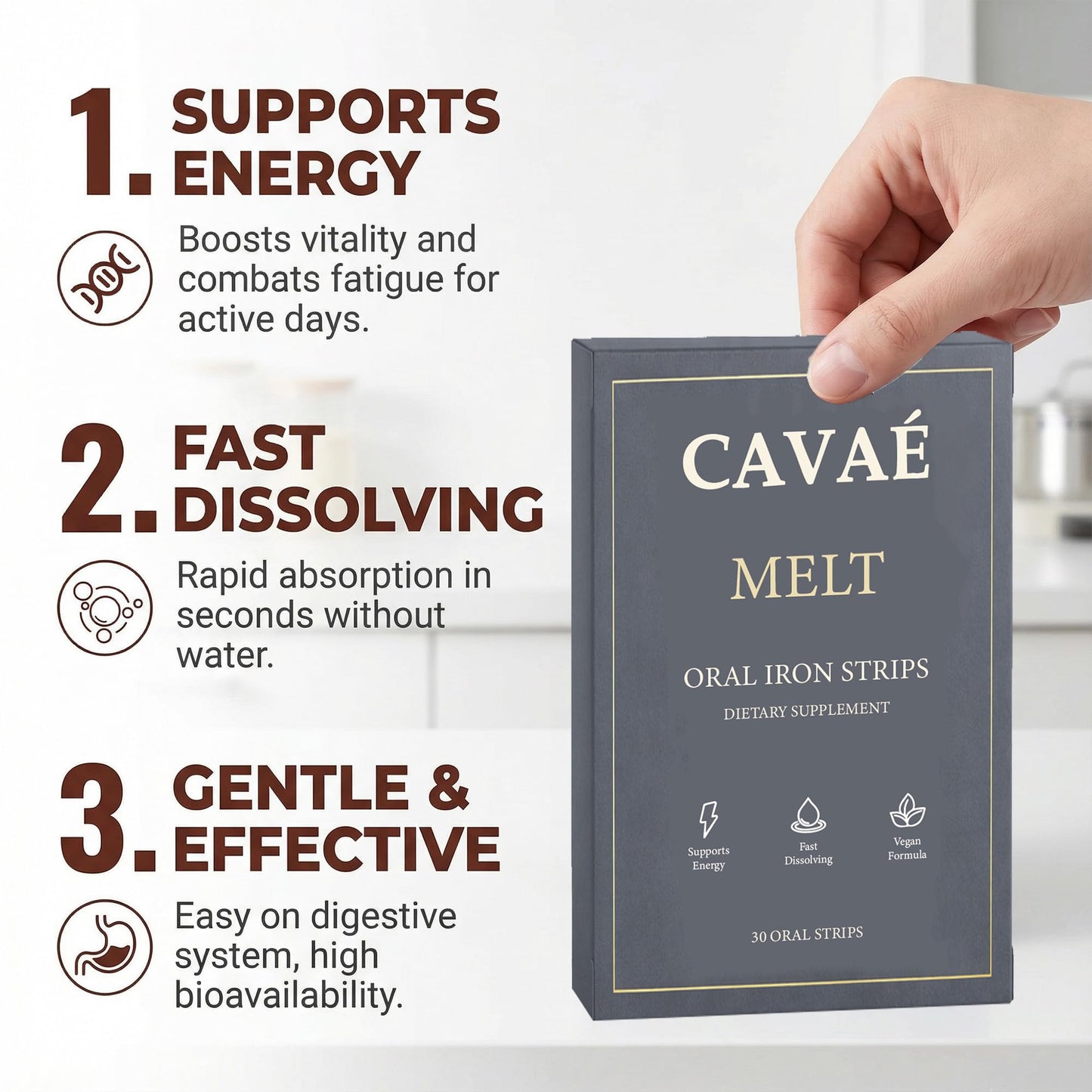 Aultink Cavae Iron Capsule, 19 mg Iron per Capsule, 1 Capsule