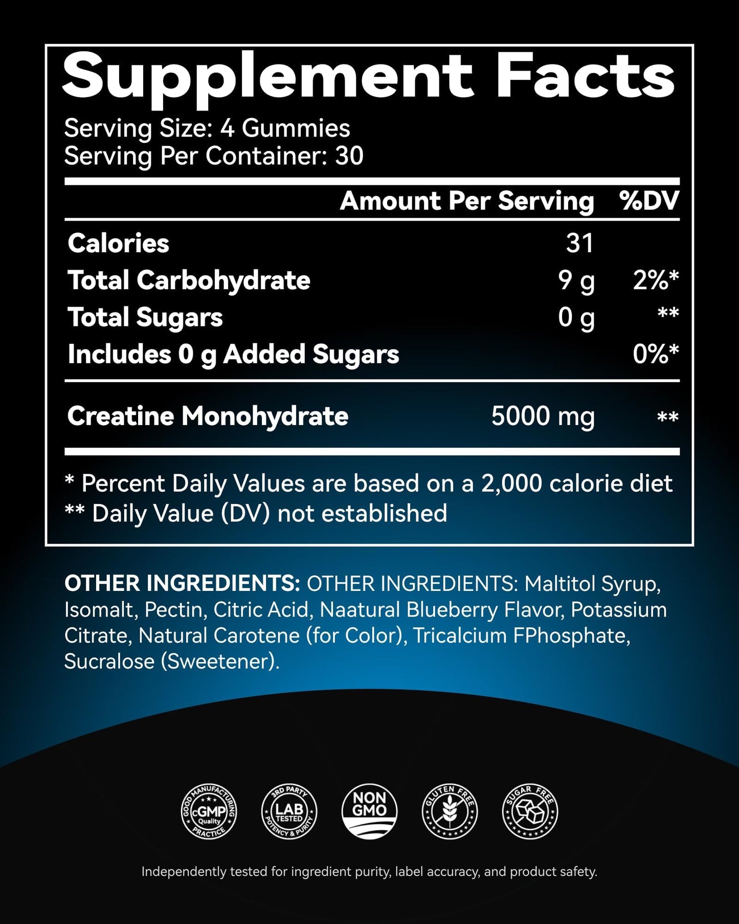 Inner Brightness Creatine Monohydrate Gummy 120 Count