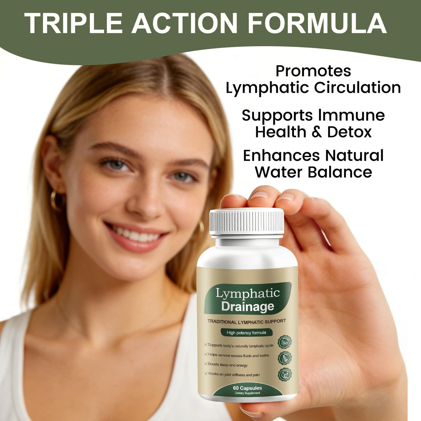 WXZQQ Lymphatic Drainage Capsules 60 Capsules