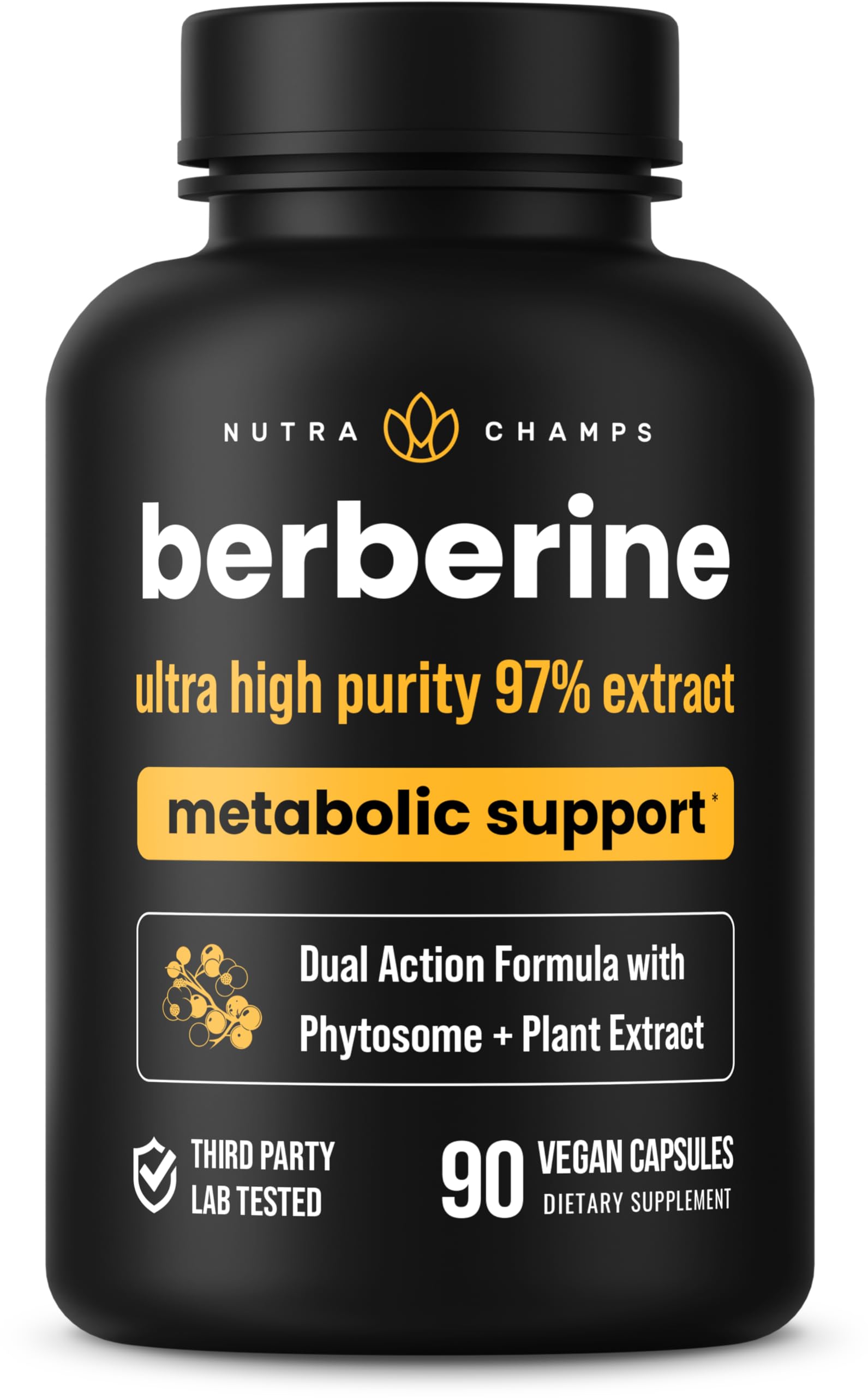 NutraChamps Berberine Supplement Capsules 90 Count
