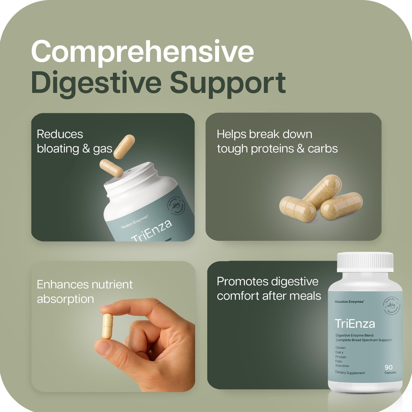 Houston Enzymes AFP Peptizyde 90 Capsules