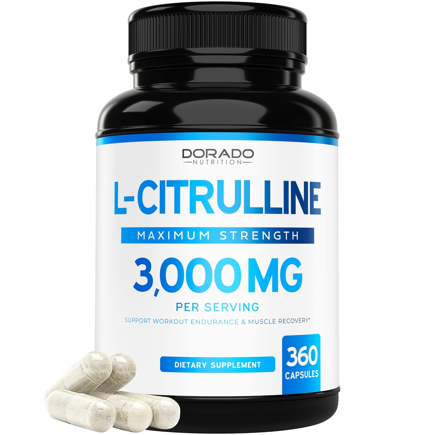 DORADO NUTRITION L-Citrulline 3000mg Supplement 360 Capsules