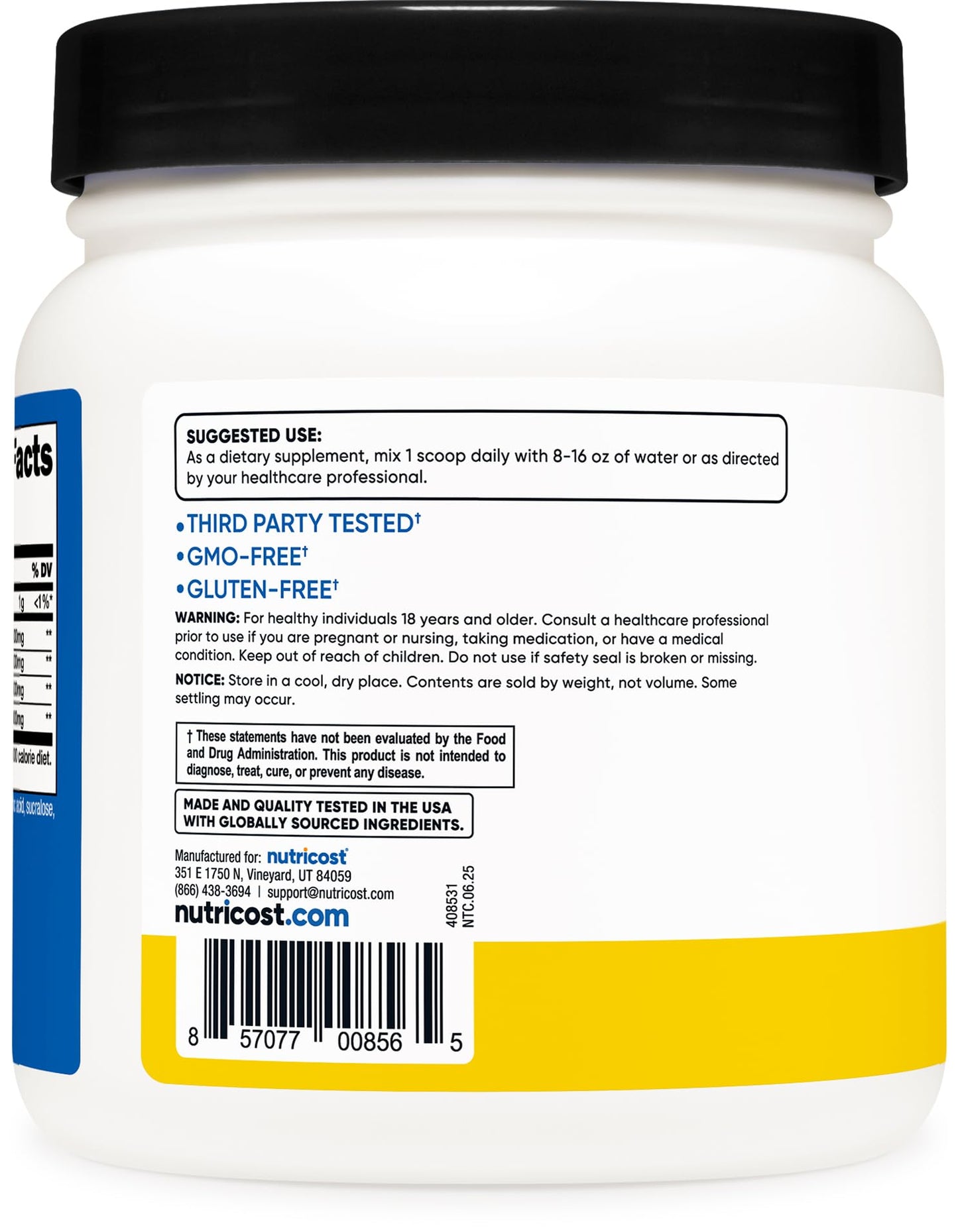 Nutricost BCAA Powder 18.6 Ounce