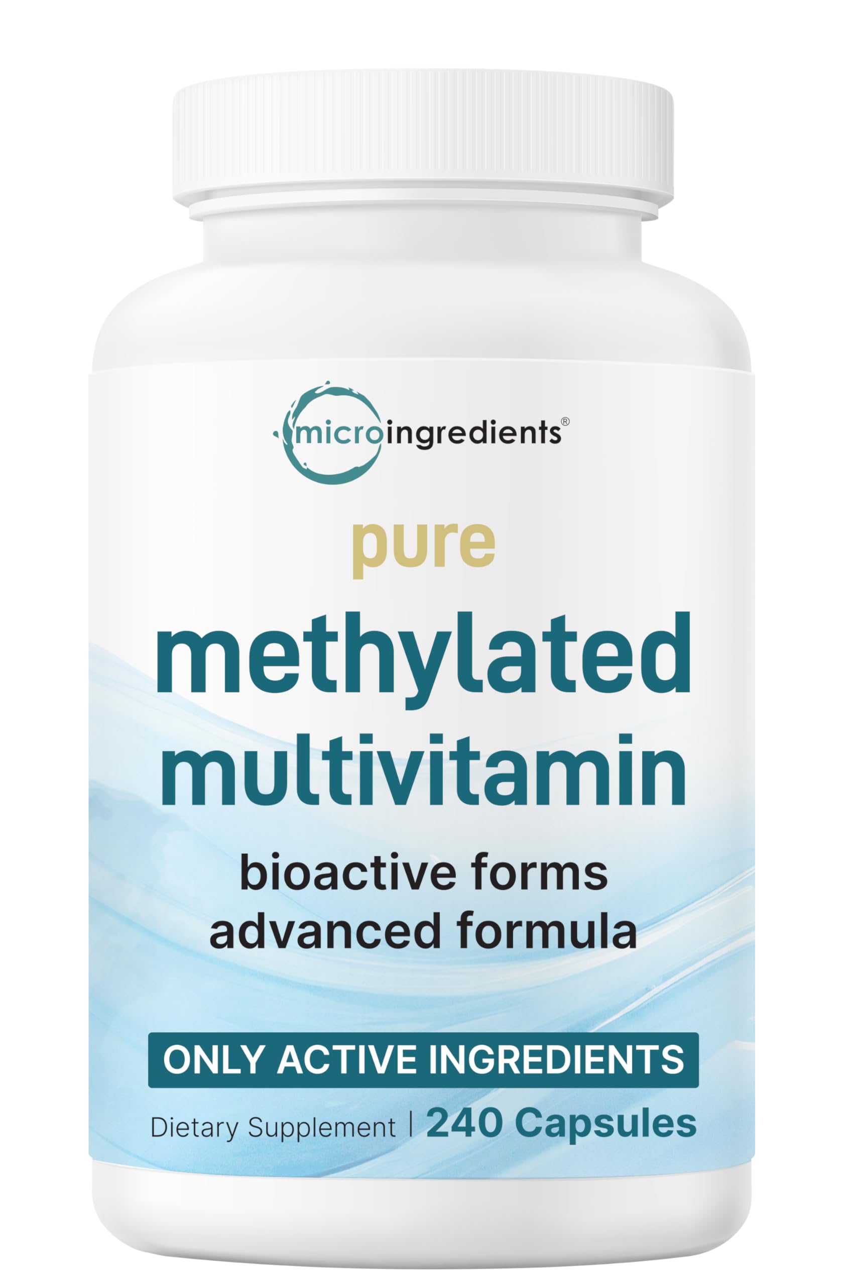Micro Ingredients Pure Methylated Multivitamin Supplement Capsules 240 Count