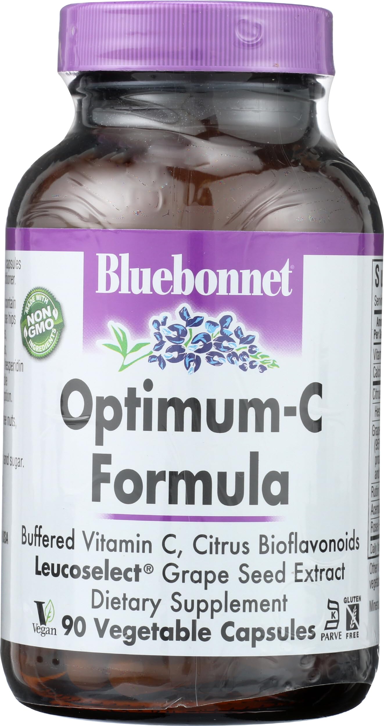 BlueBonnet Optimum C Formula Vegetable Capsules, 90 Count