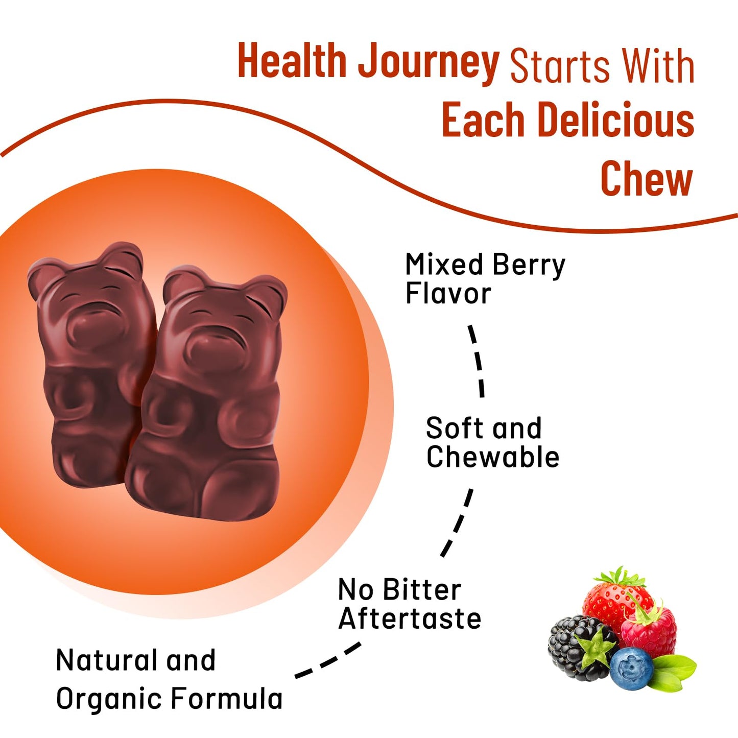 Vazatisi Berberine Gummies 1500mg, 60 Gummies