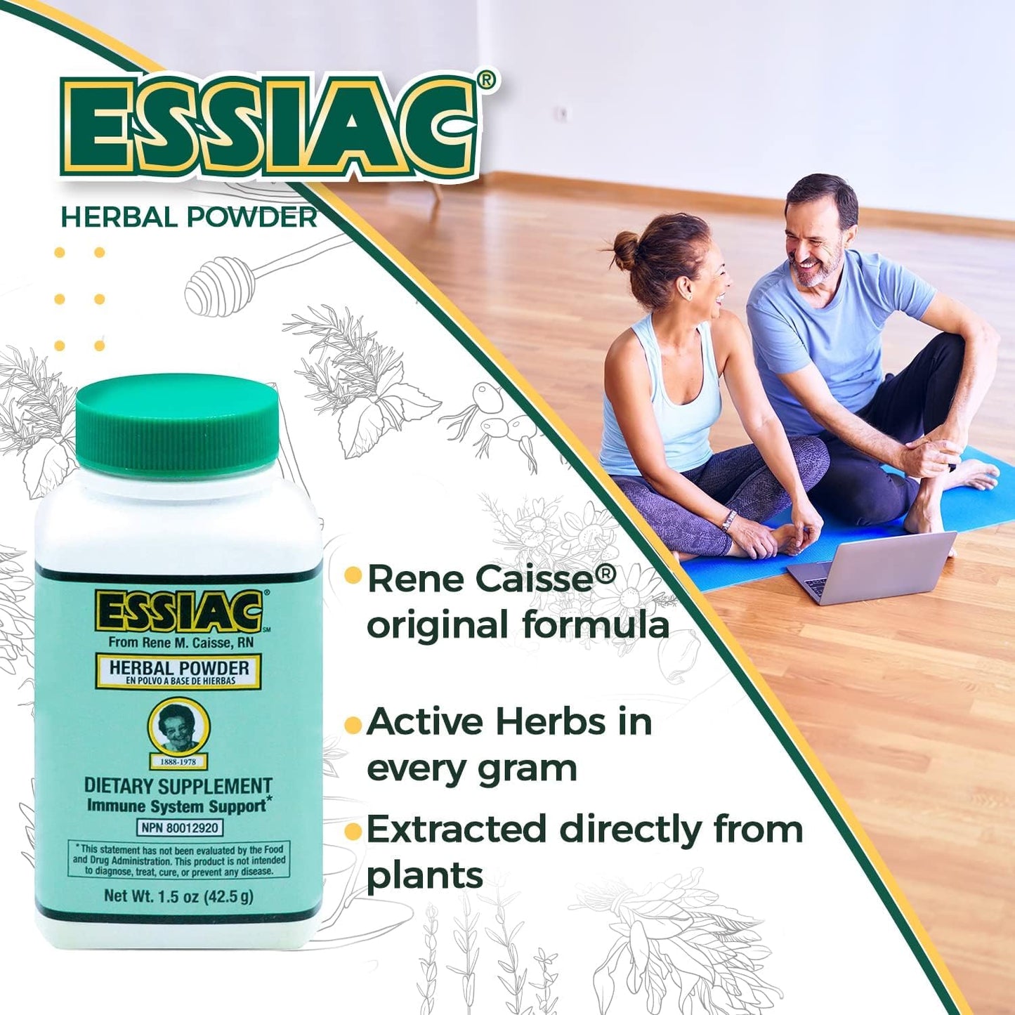 Essiac Original Herbal Tea Powder 1.5 oz (Pack of 2)