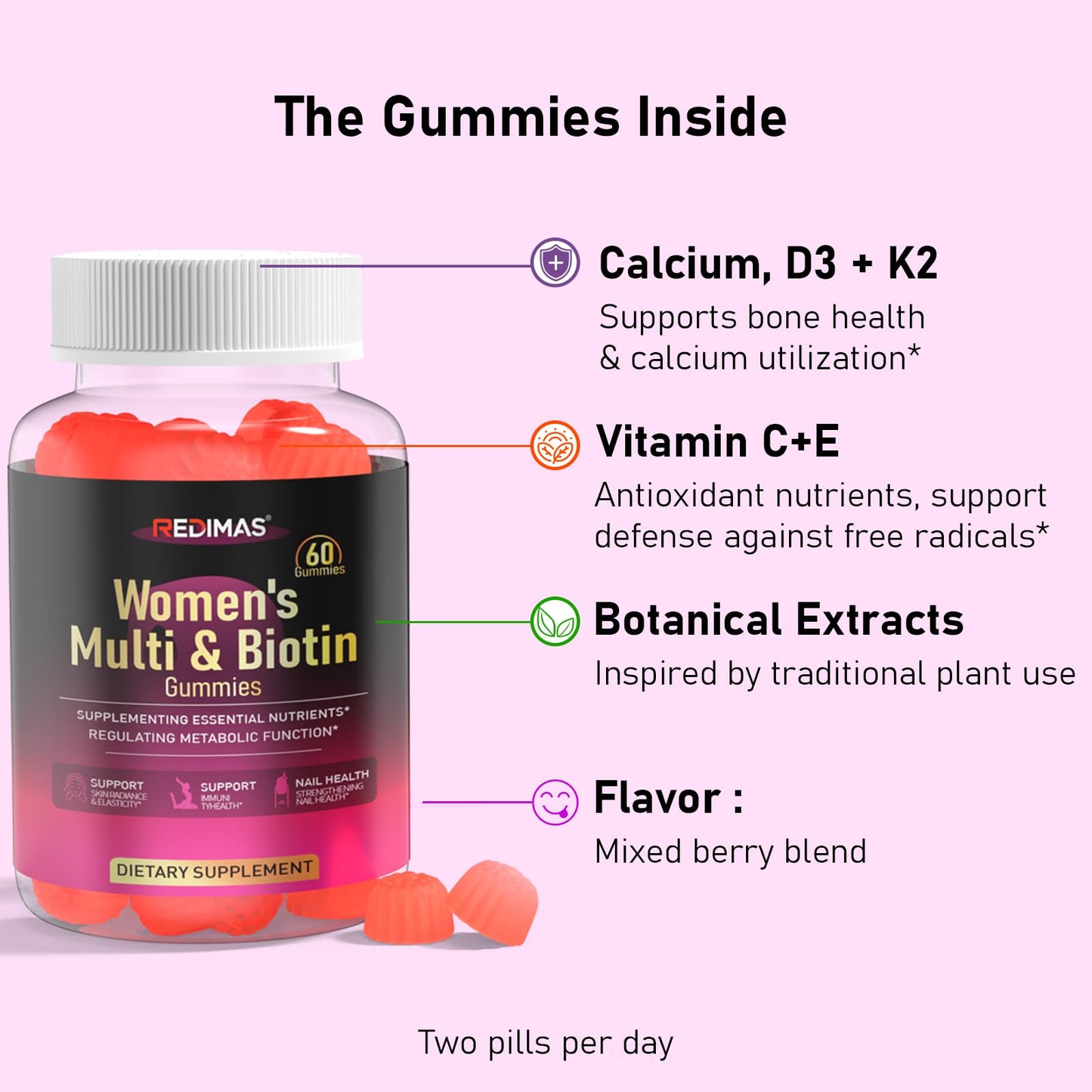 Redimas Multivitamin for Women Gummies, 60 Count