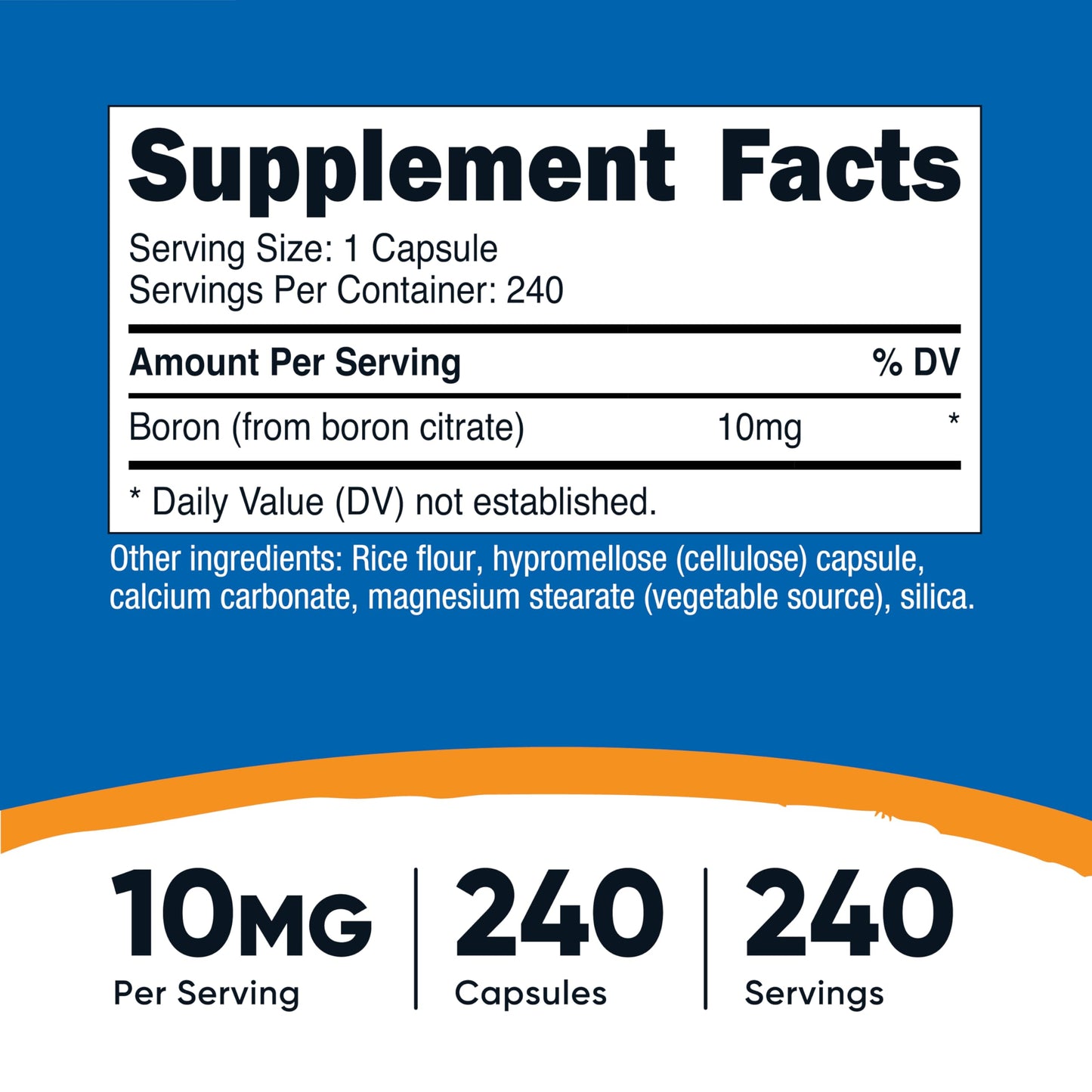 Nutricost Boron 10mg Capsules 240 Count