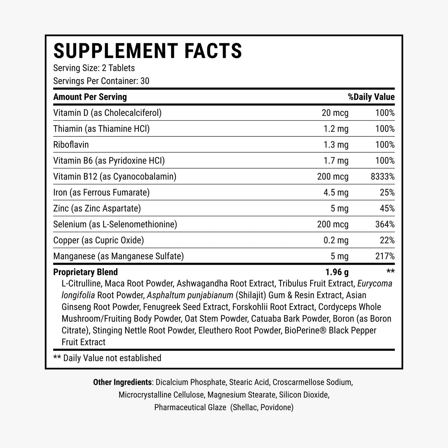 AMP Science Advanced Testosterone Booster Tablet 60