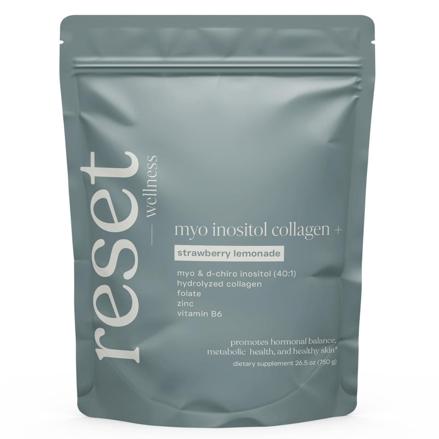 Reset Wellness MYO INOSITOL Collagen+ Myo-Inositol & D-Chiro Inositol (40:1) Powder 26.5
