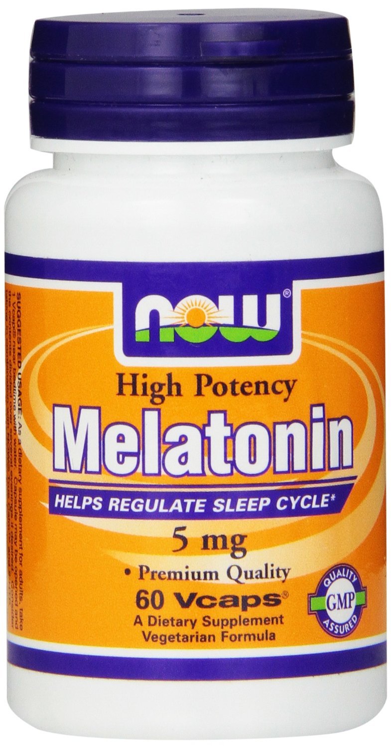 NOW Foods Melatonin 5 mg Capsules, 60 Count