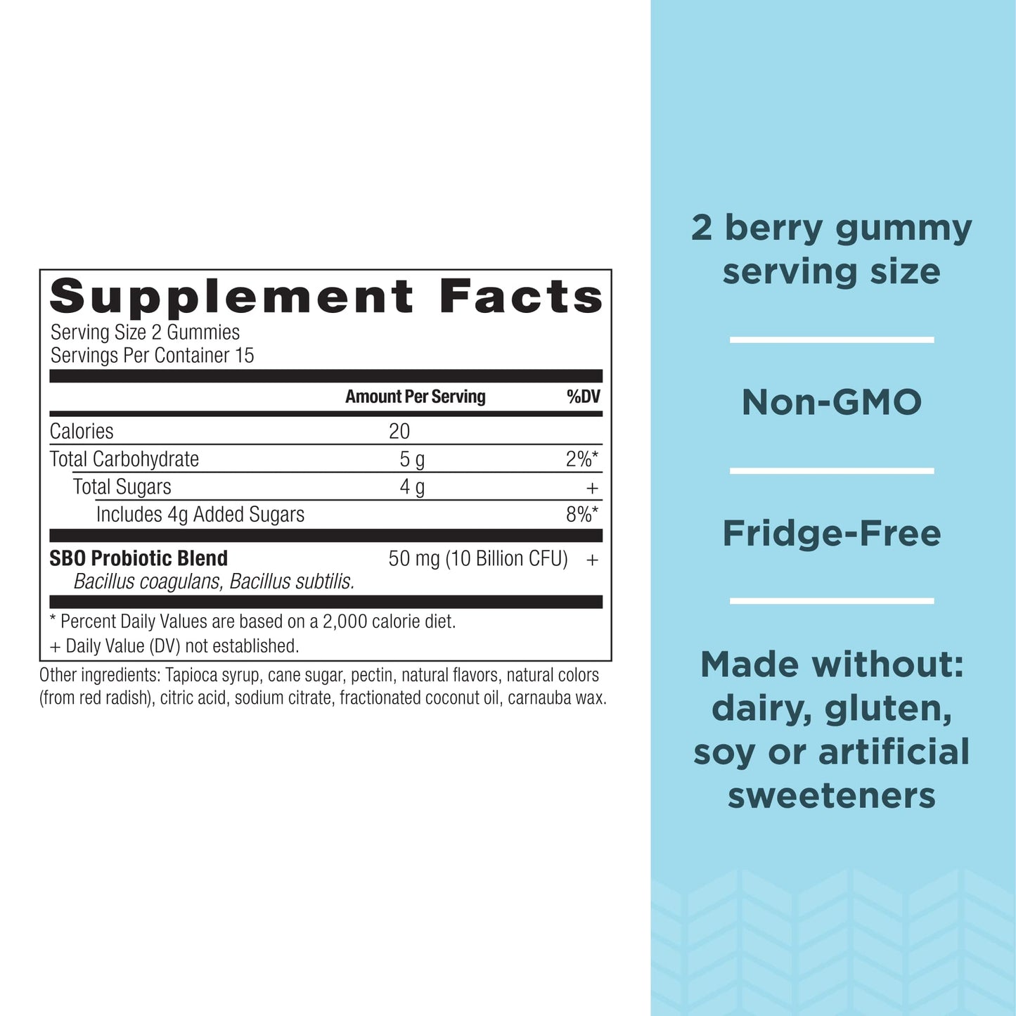 Ancient Nutrition Probiotics SBO Probiotics Berry Gummies 60 Count
