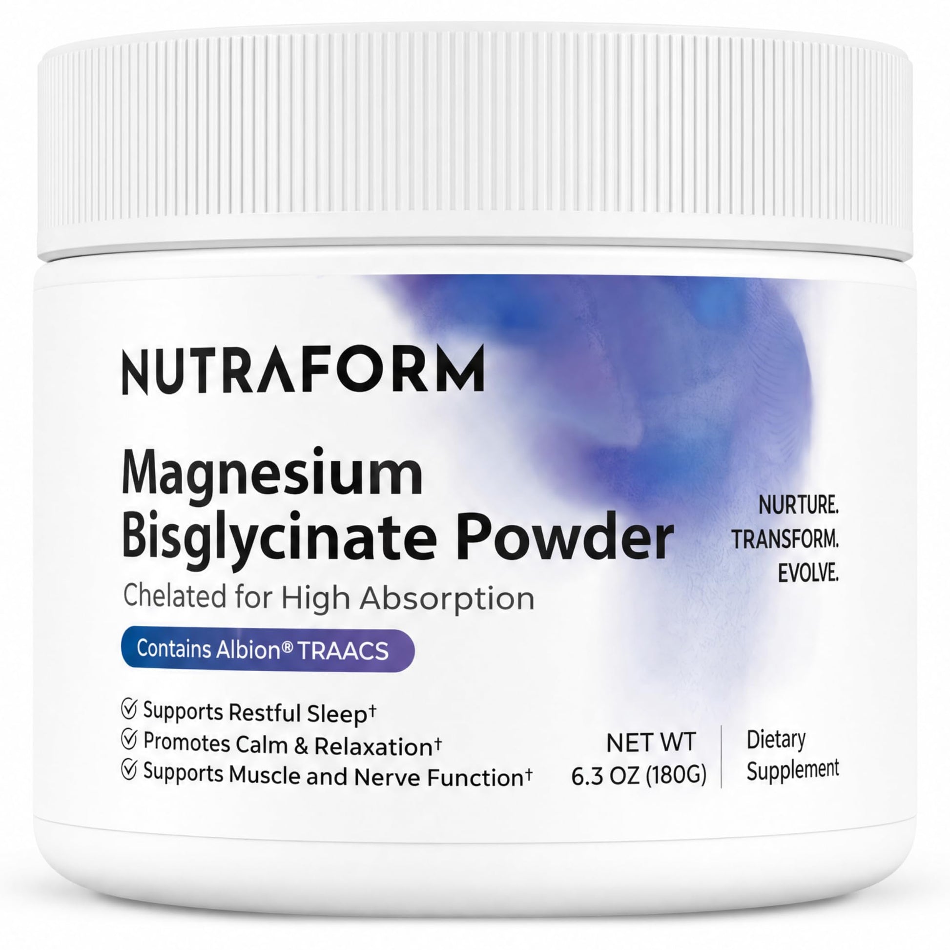 Nutraform Magnesium Bisglycinate Chelate Powder, 6.3 Ounce