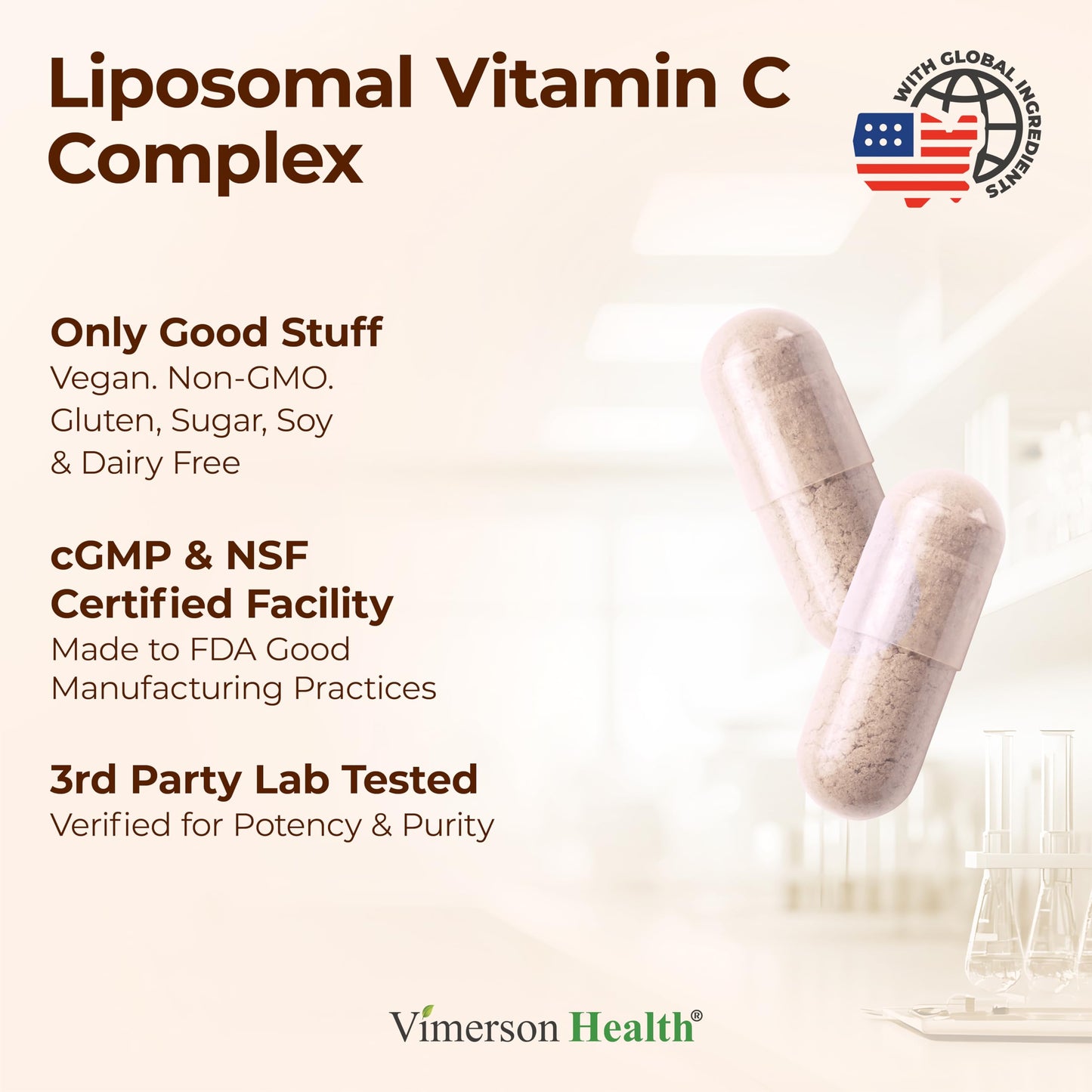 Vimerson Health Liposomal Vitamin C 1000mg, 60 Capsules