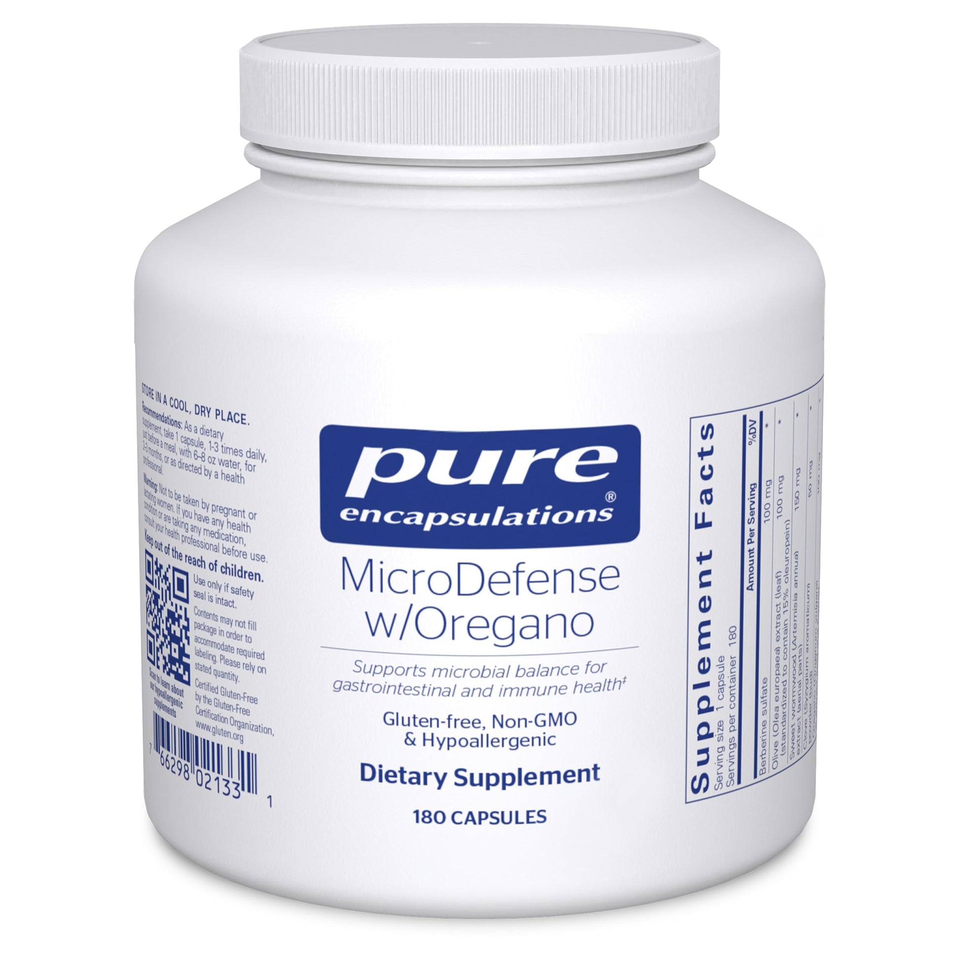 Pure Encapsulations MicroDefense with Oregano Capsules 180