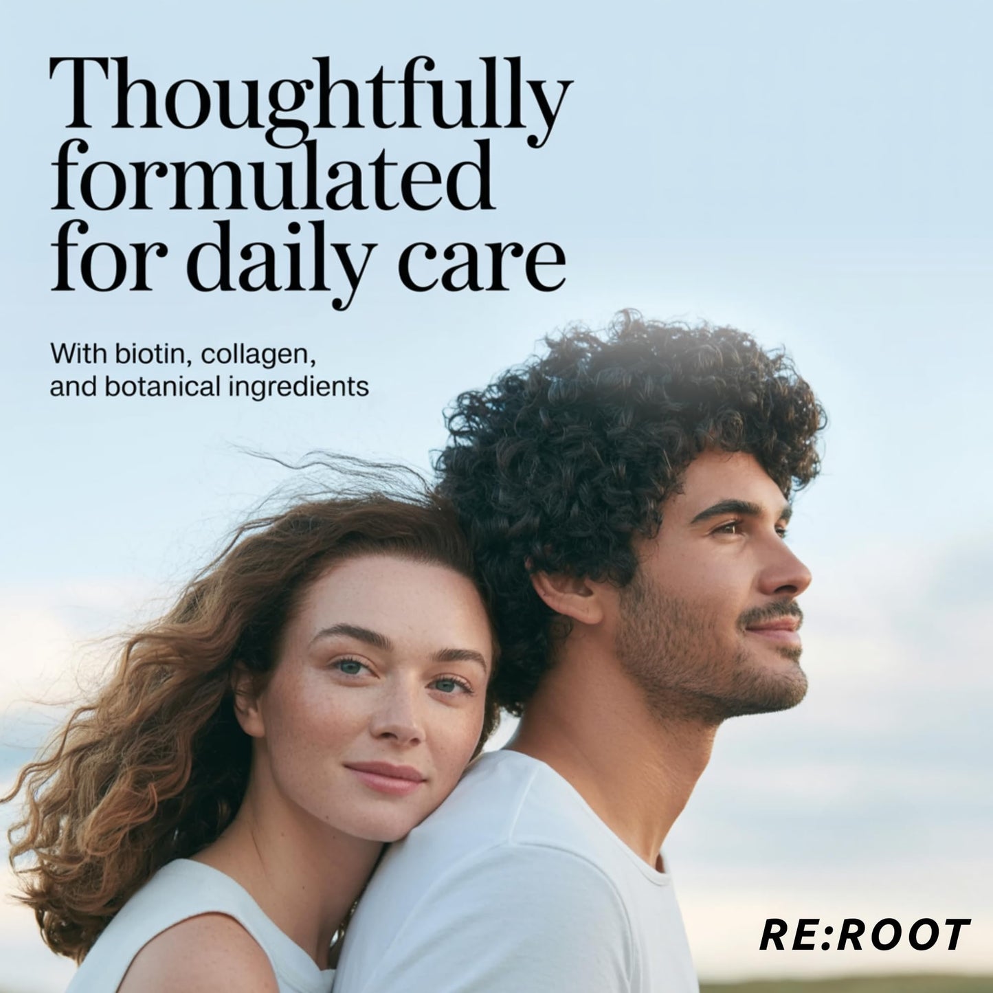 RE:ROOT Biotin Hair Growth Supplement 12,000 mcg - Vegan Capsules, 60 Capsules