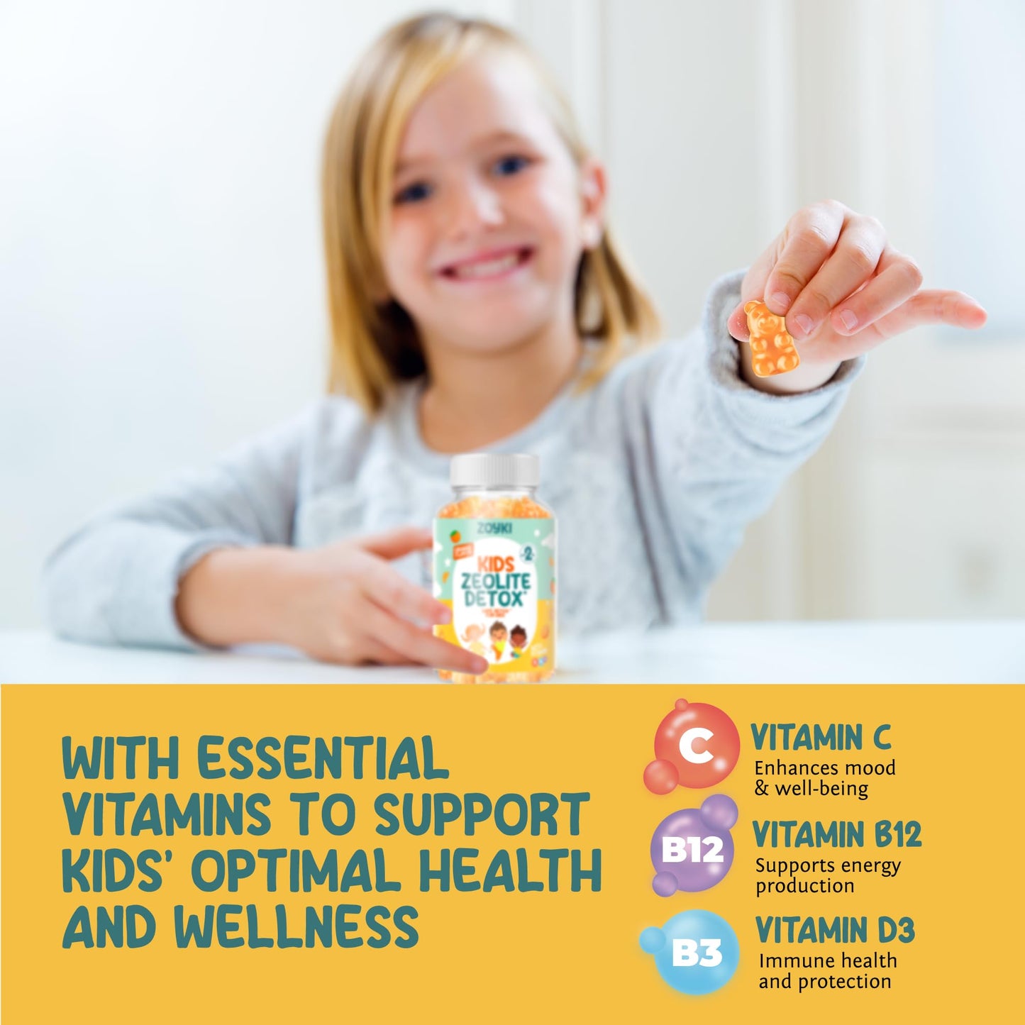 Zoyki Zeolite Detox Gummies for Kids 60 Count