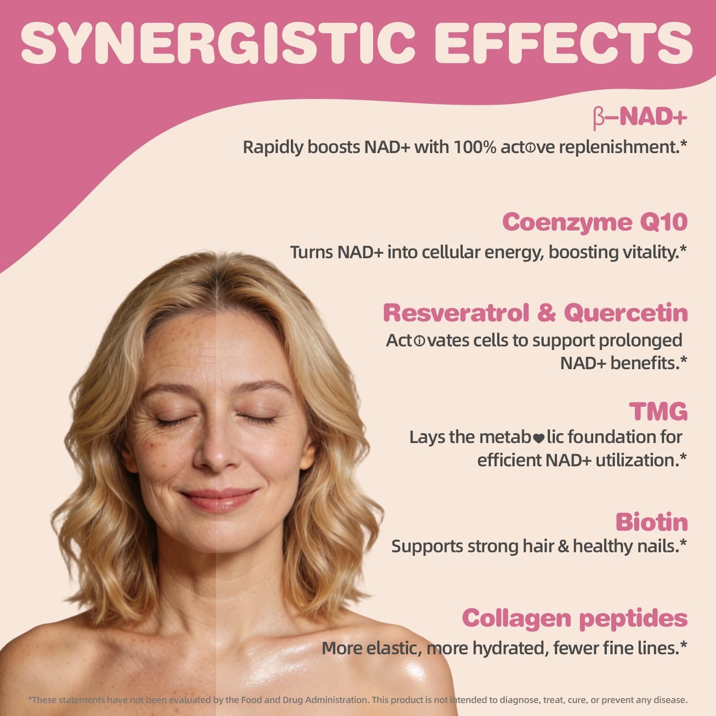 YAAHARO NAD Supplements for Women 5000mg Liposomal NAD+ Powder for Cellular Energy, 6 Ounce
