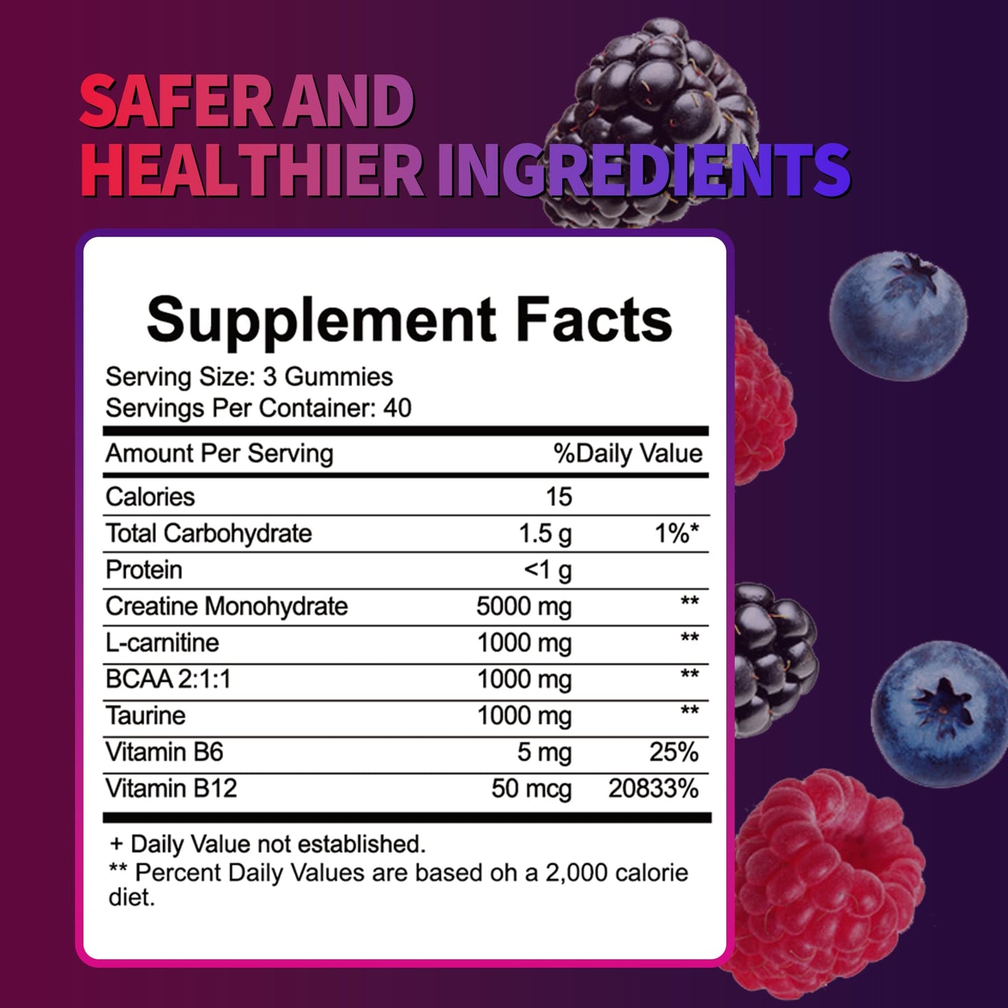 OUTELANDE Creatine Monohydrate Gummies 120 Count