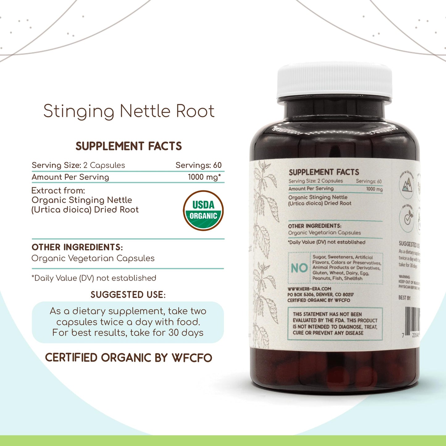 HerbEra Stinging Nettle Root Capsule 120 Count